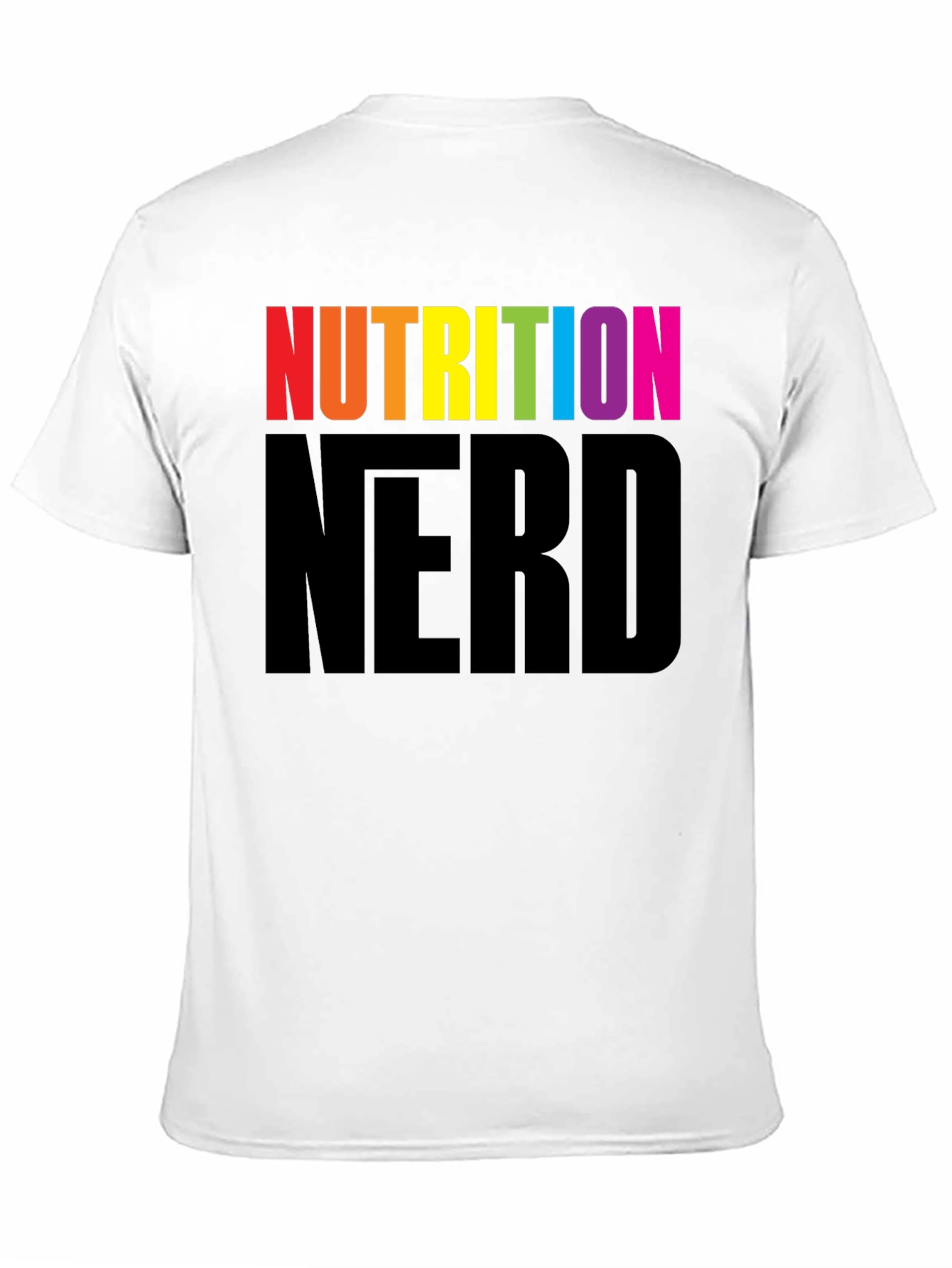 Nutrition Nerd Rainbow Graphic Black T-Shirt - 11