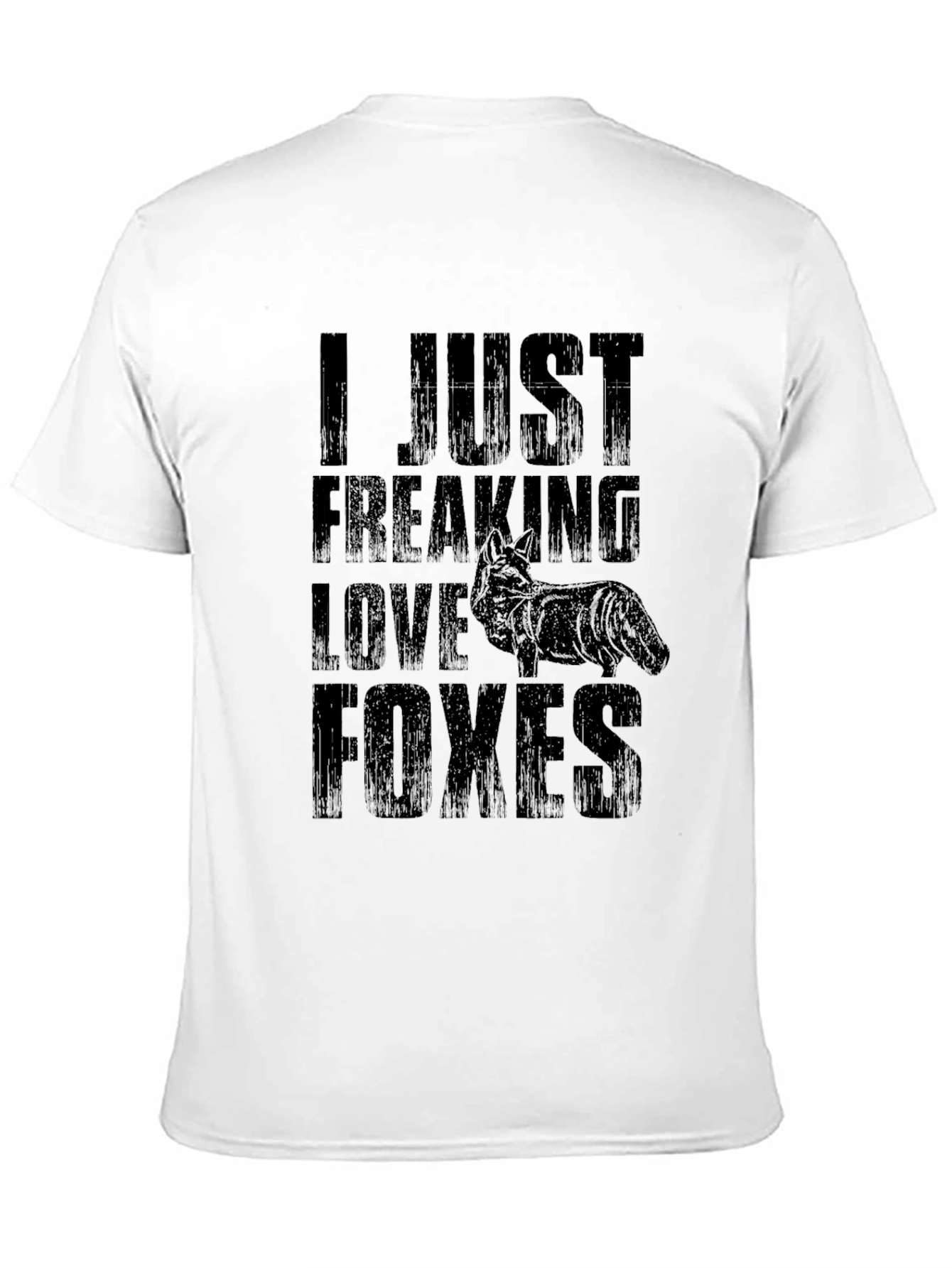 Black I Love Foxes Graphic Tee - Unisex Black T-Shirt view 11