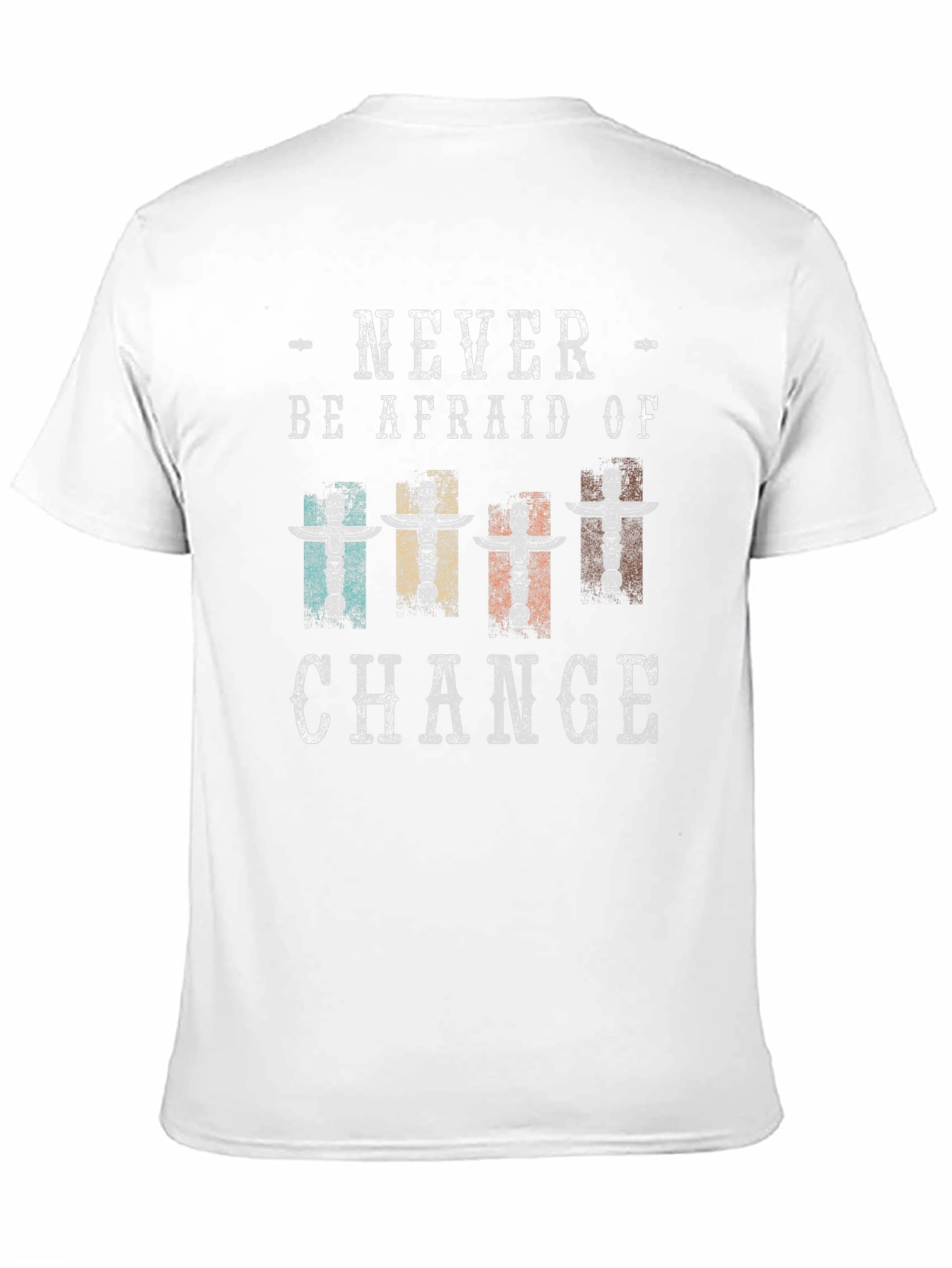 Black Never Be Afraid Of Change Graphic T-Shirt view 11