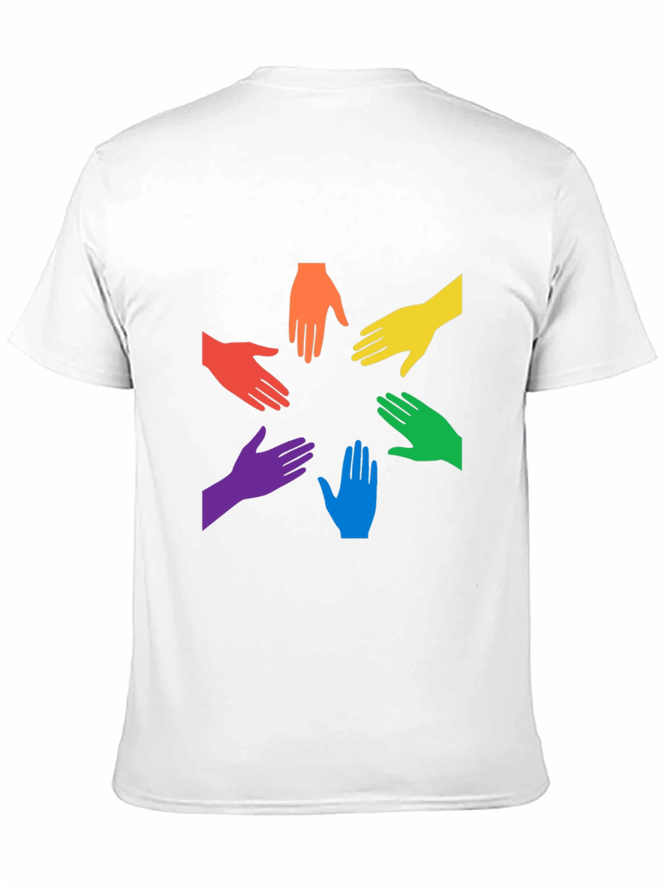 Black Unity Rainbow Hands Graphic T-Shirt view 11