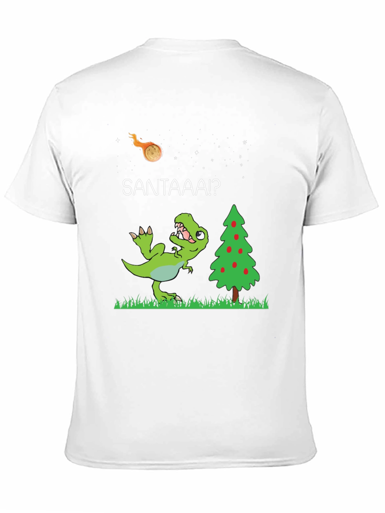 Black Dino Christmas T-Shirt: Santa Meteor! view 11