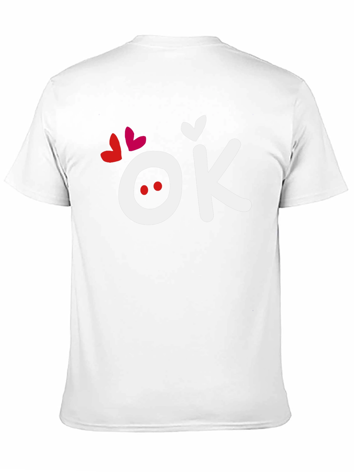 Black OK Hearts Graphic Tee - Soft Black T-Shirt view 11