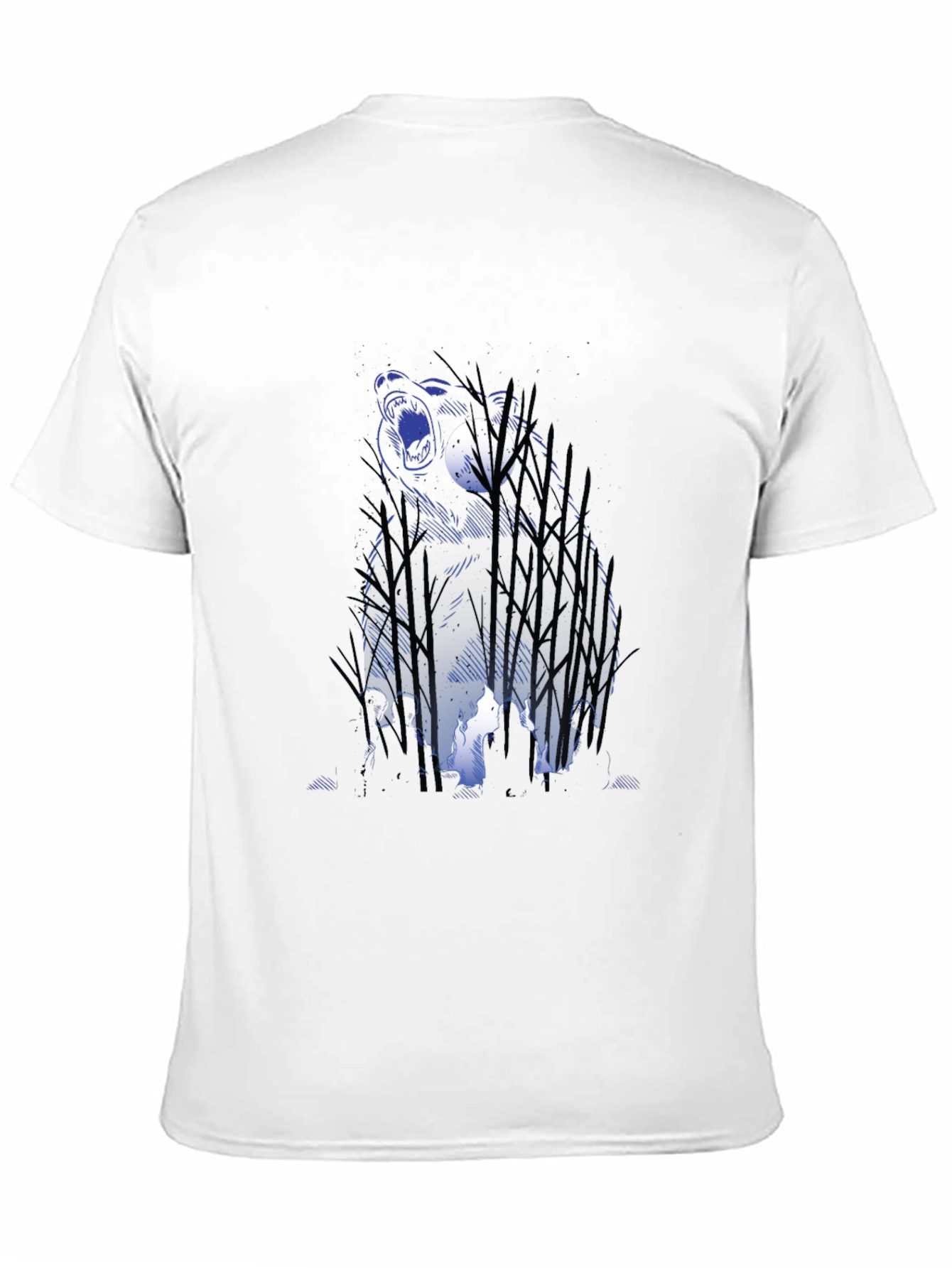 Bear & Campfire Graphic Tee - Nature Adventure Style - 11
