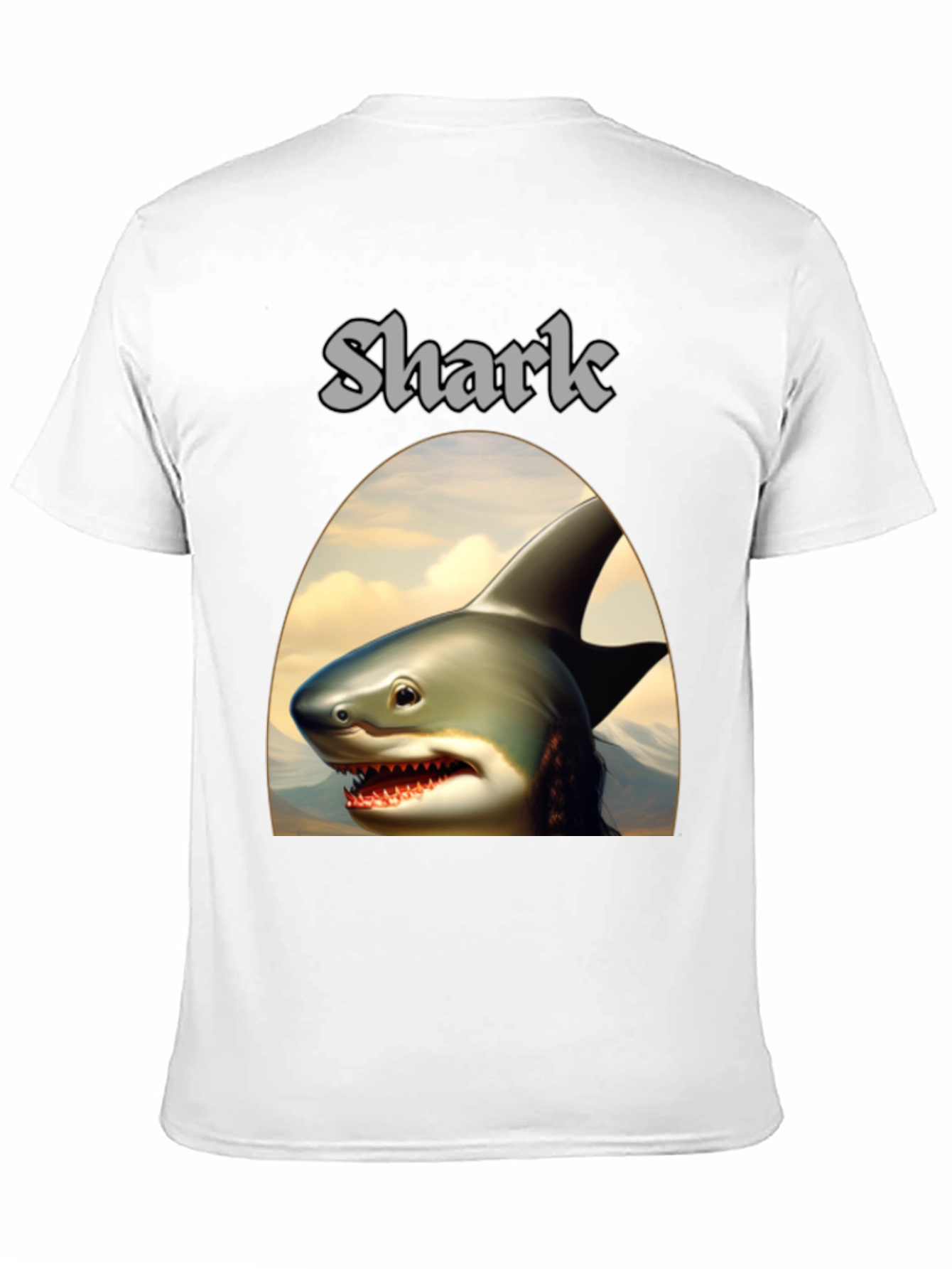 Black Shark Graphic Tee - Black Novelty T-Shirt view 11
