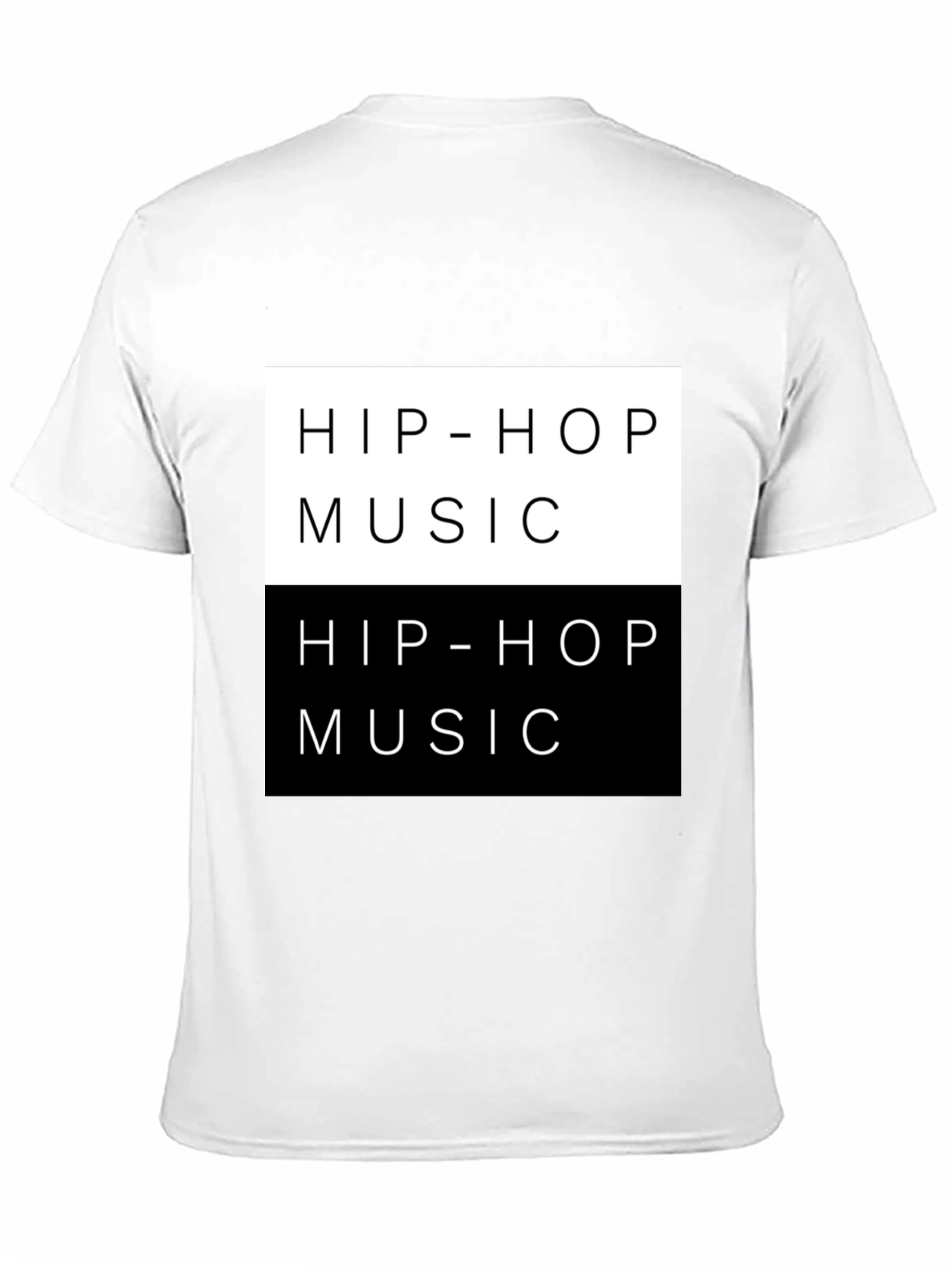 Black Hip-Hop Music T-Shirt Black Trendy Graphic Tee view 11