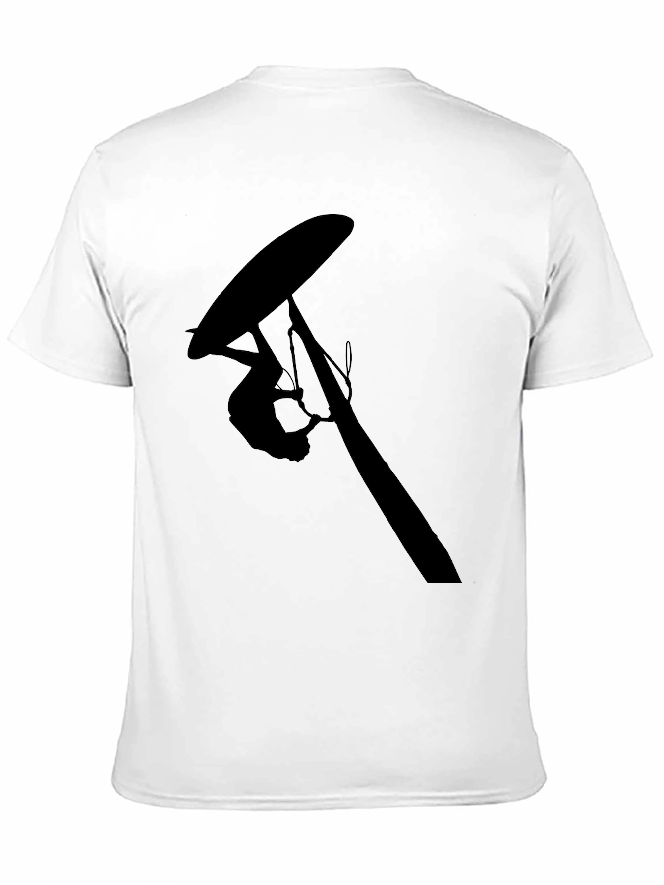 Black Black Hang Gliding Silhouette T-Shirt view 11
