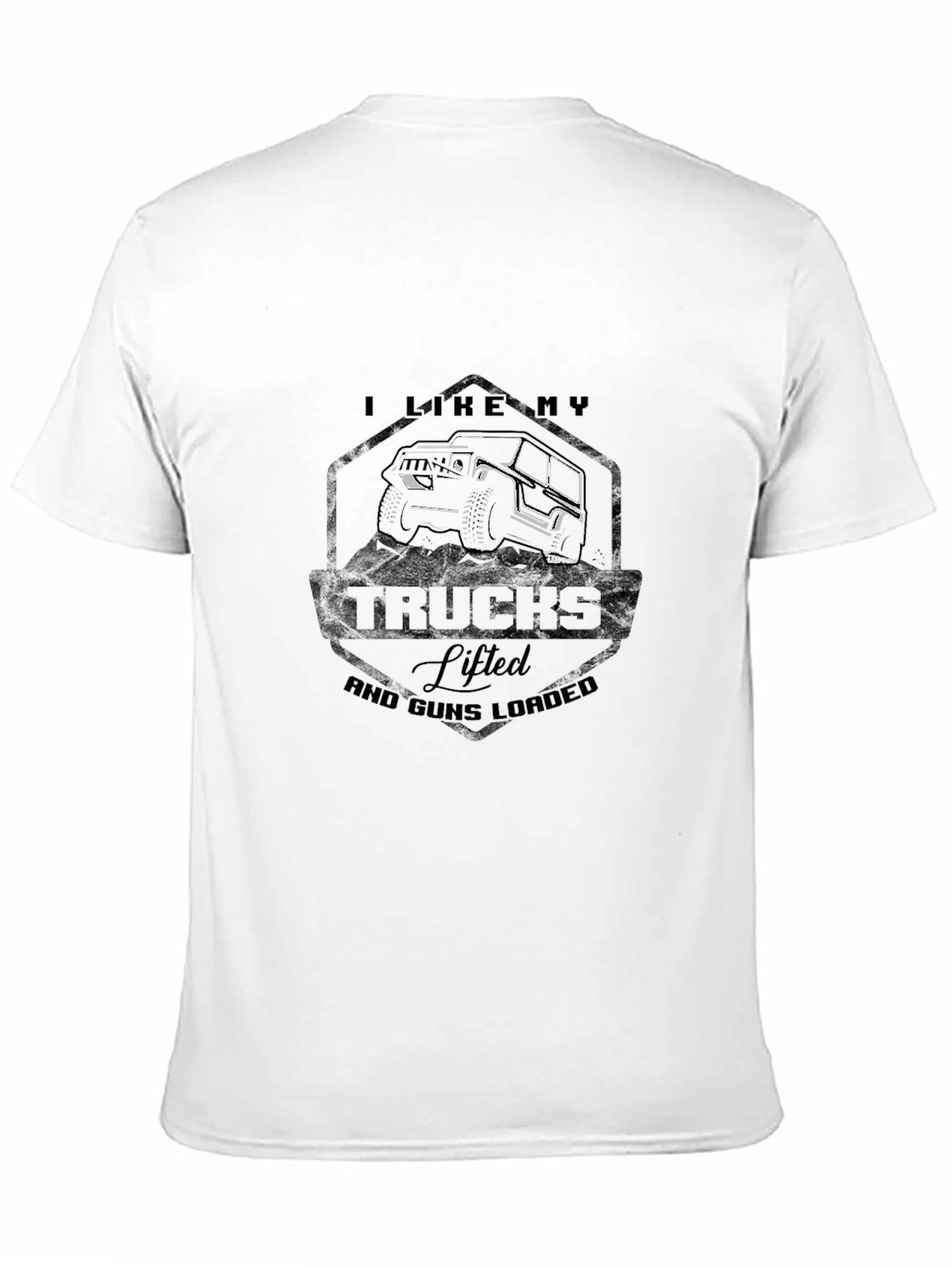Black Trucks Lifted and Guns Loaded T-Shirt view 11