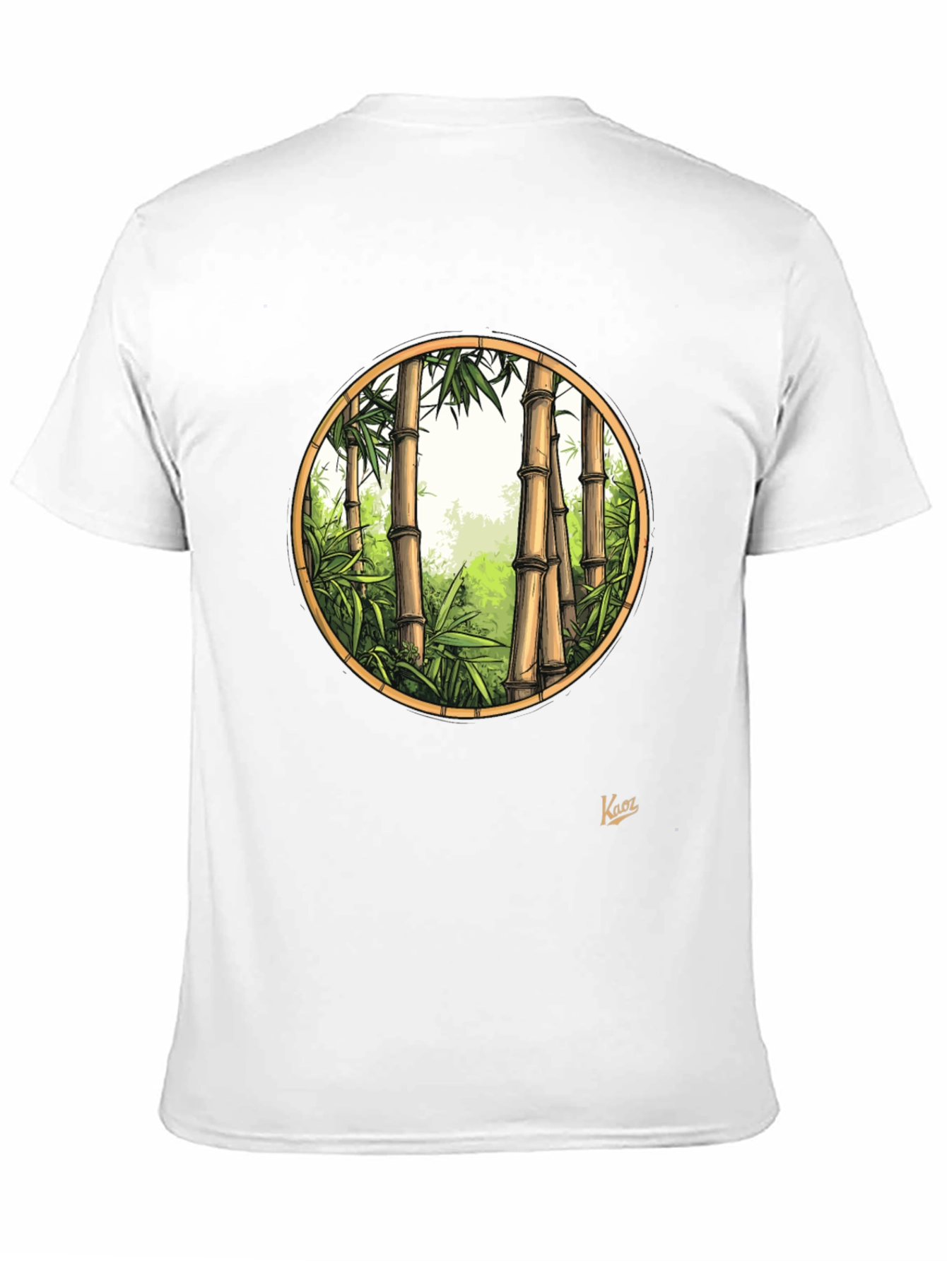 Black Bamboo Forest Graphic Tee - Nature Inspired Men's Shirt view 11