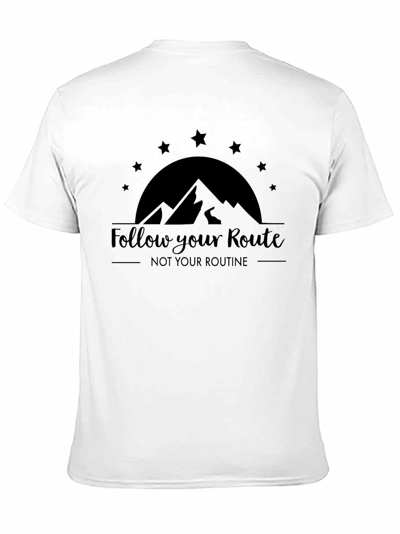 Black Follow Your Route Graphic T-Shirt view 11
