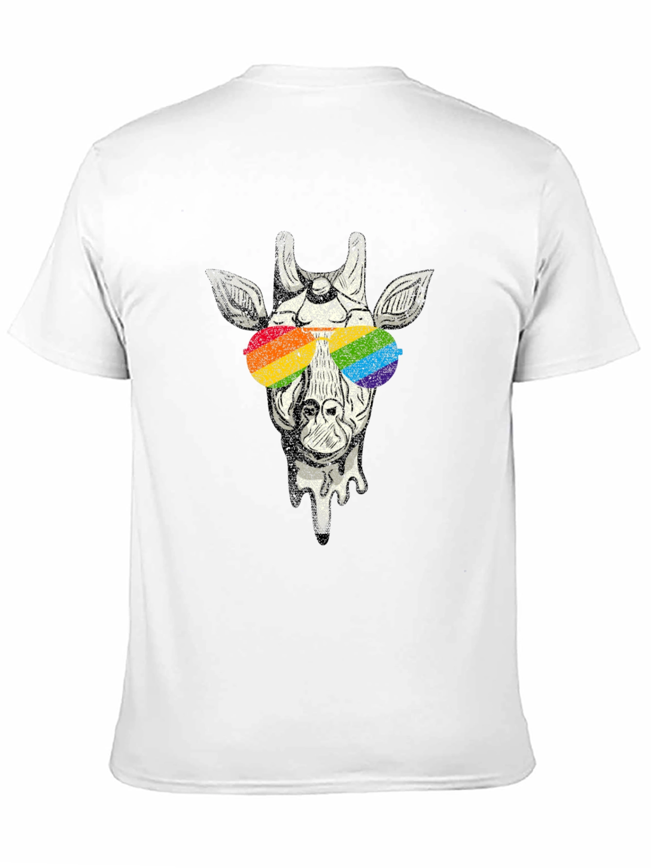 Black Cool Giraffe Graphic Tee view 11