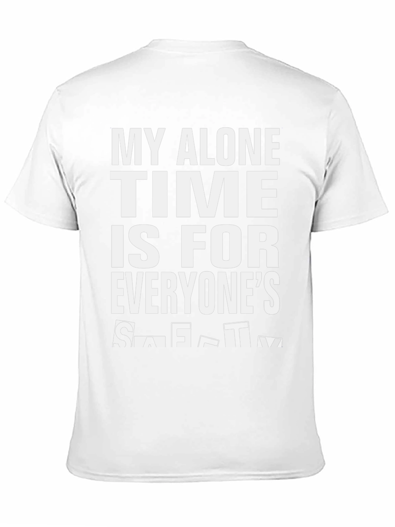 Black My Alone Time Safety Tee - Funny Graphic T-Shirt view 11