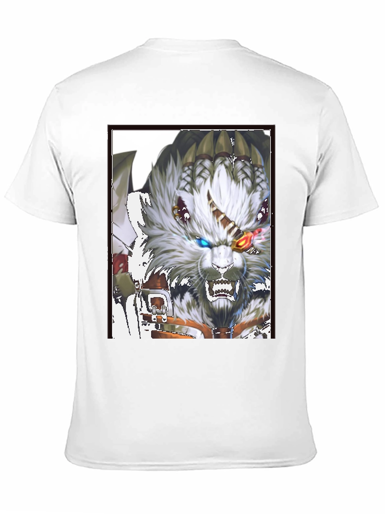 Black Bold Graphic Print Tee - Fierce Fantasy Wolf view 11