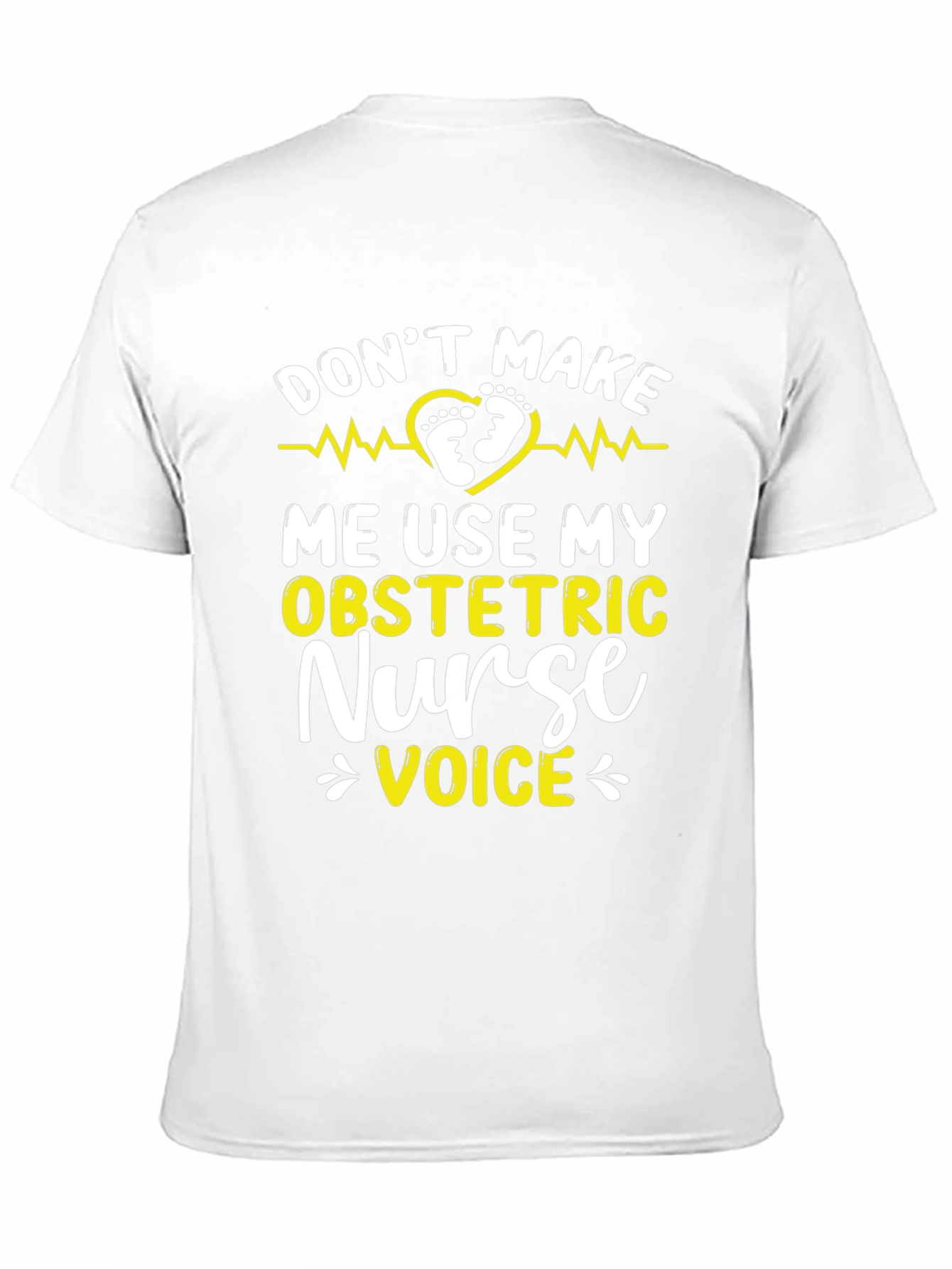 Black Obstetric Nurse Voice T-Shirt - Funny Nurse Tee view 11