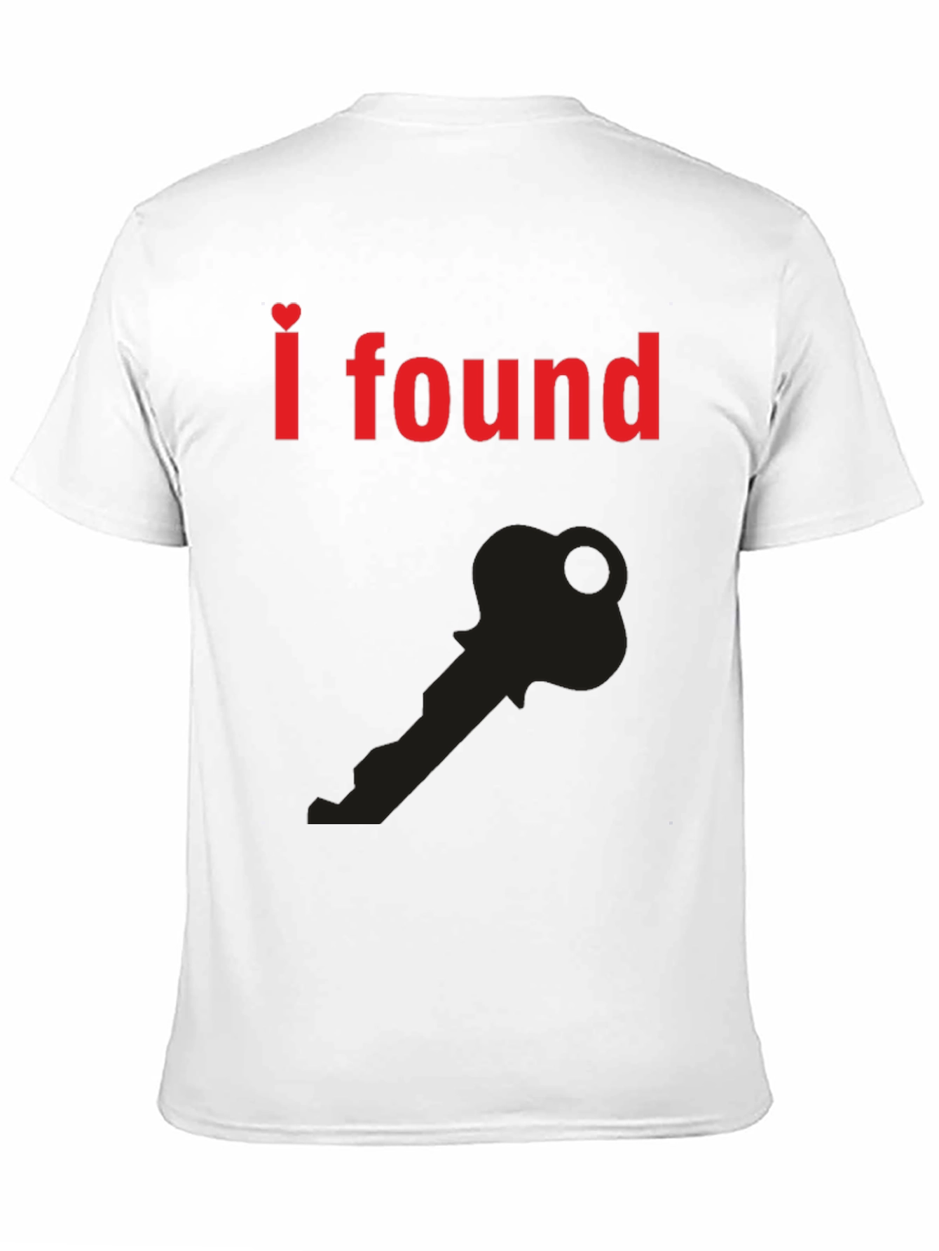 Black I Found the Key T-Shirt - Heart Graphic view 11