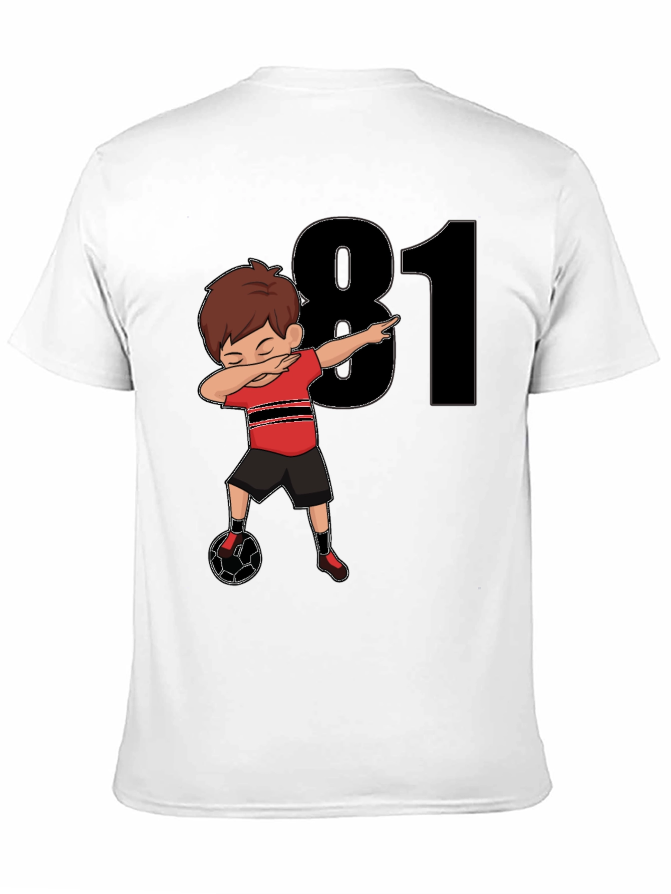 81st Birthday Soccer Dabbing Boy T-Shirt - 11