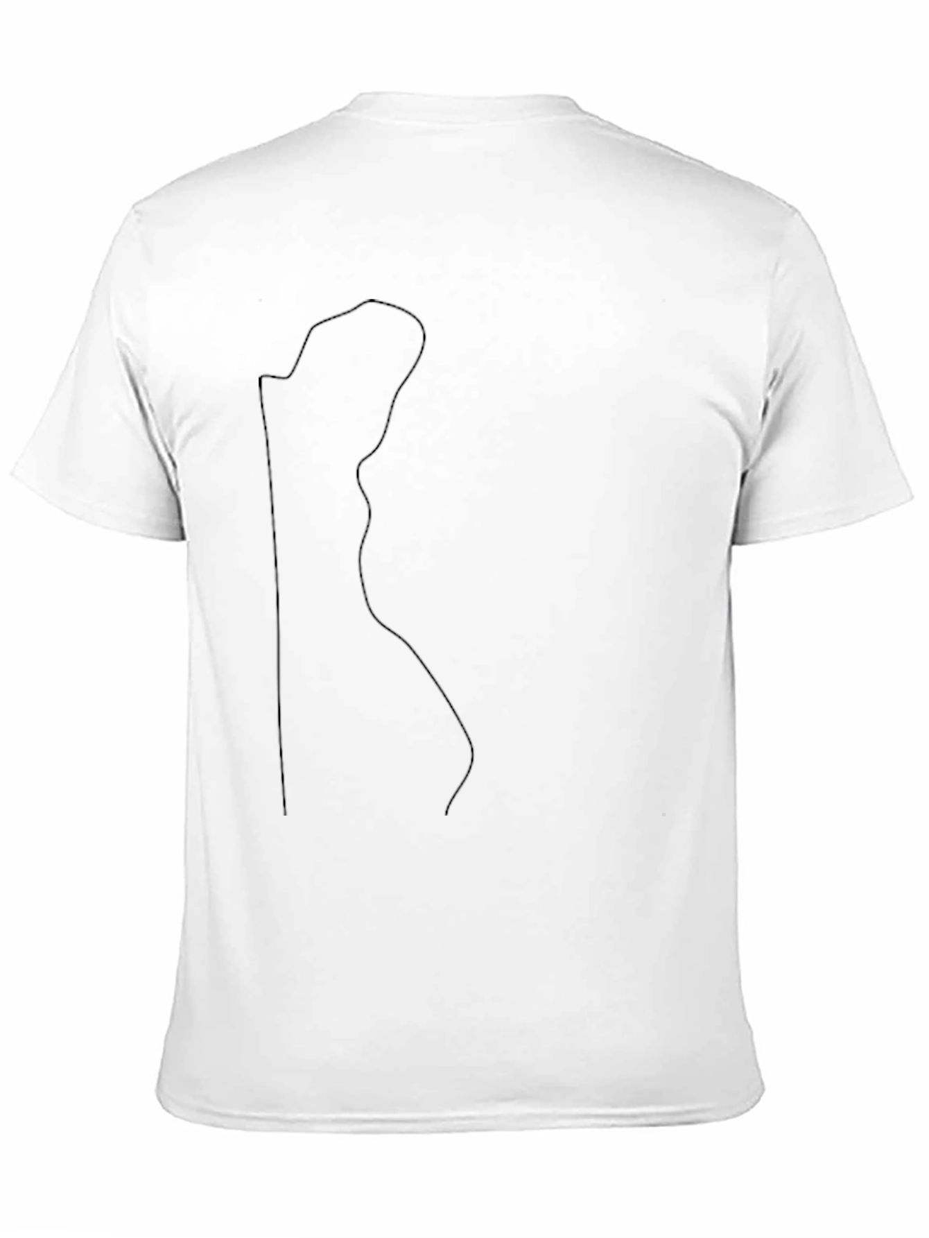 Black Black Graphic Tee - Abstract Silhouette view 11