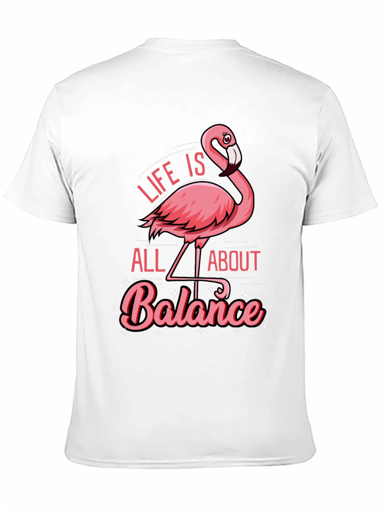 Black Life is All About Balance Flamingo Graphic T-Shirt view 11
