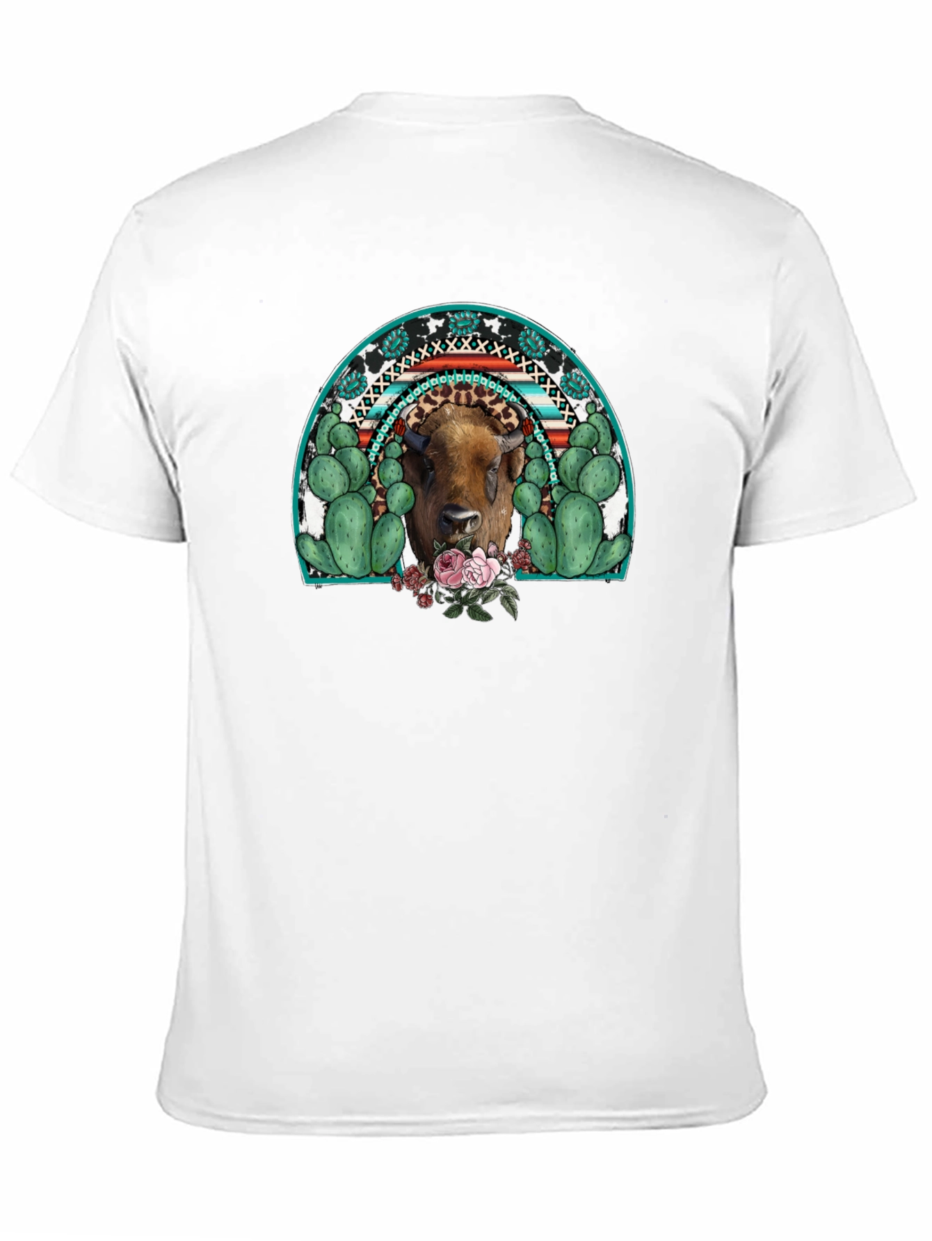 Black Buffalo Rainbow Graphic Tee - Western Style view 11