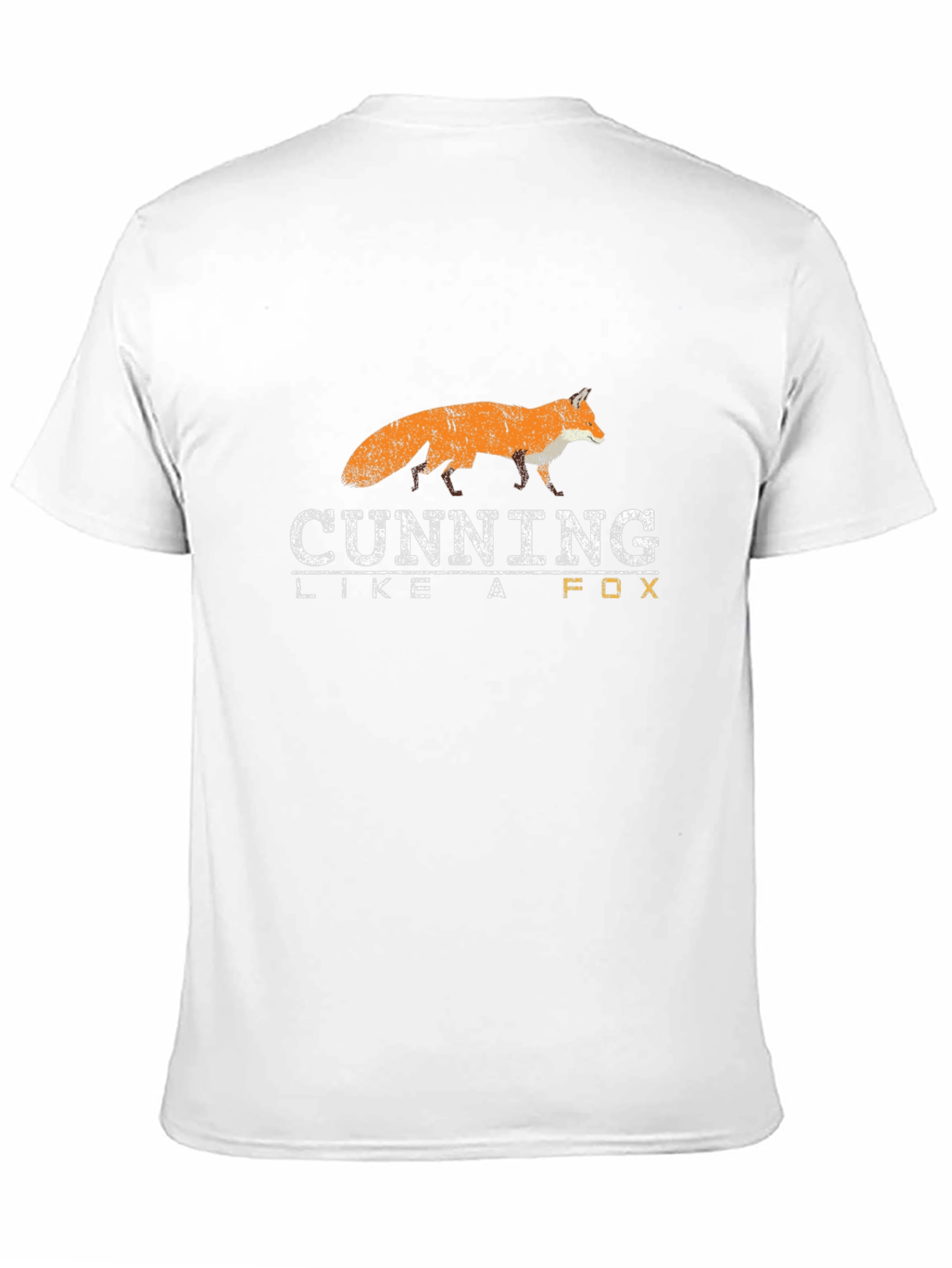 Black Cunning Like a Fox T-Shirt - Black Crew Neck Tee view 11
