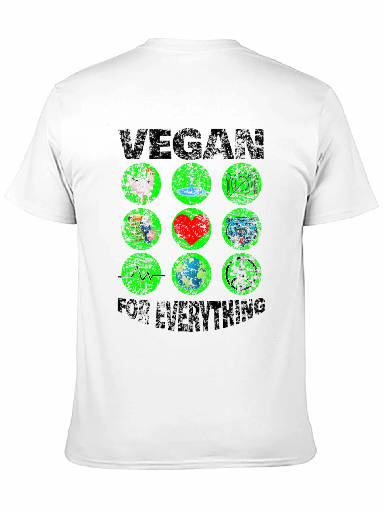 Black Vegan For Everything T-Shirt view 11