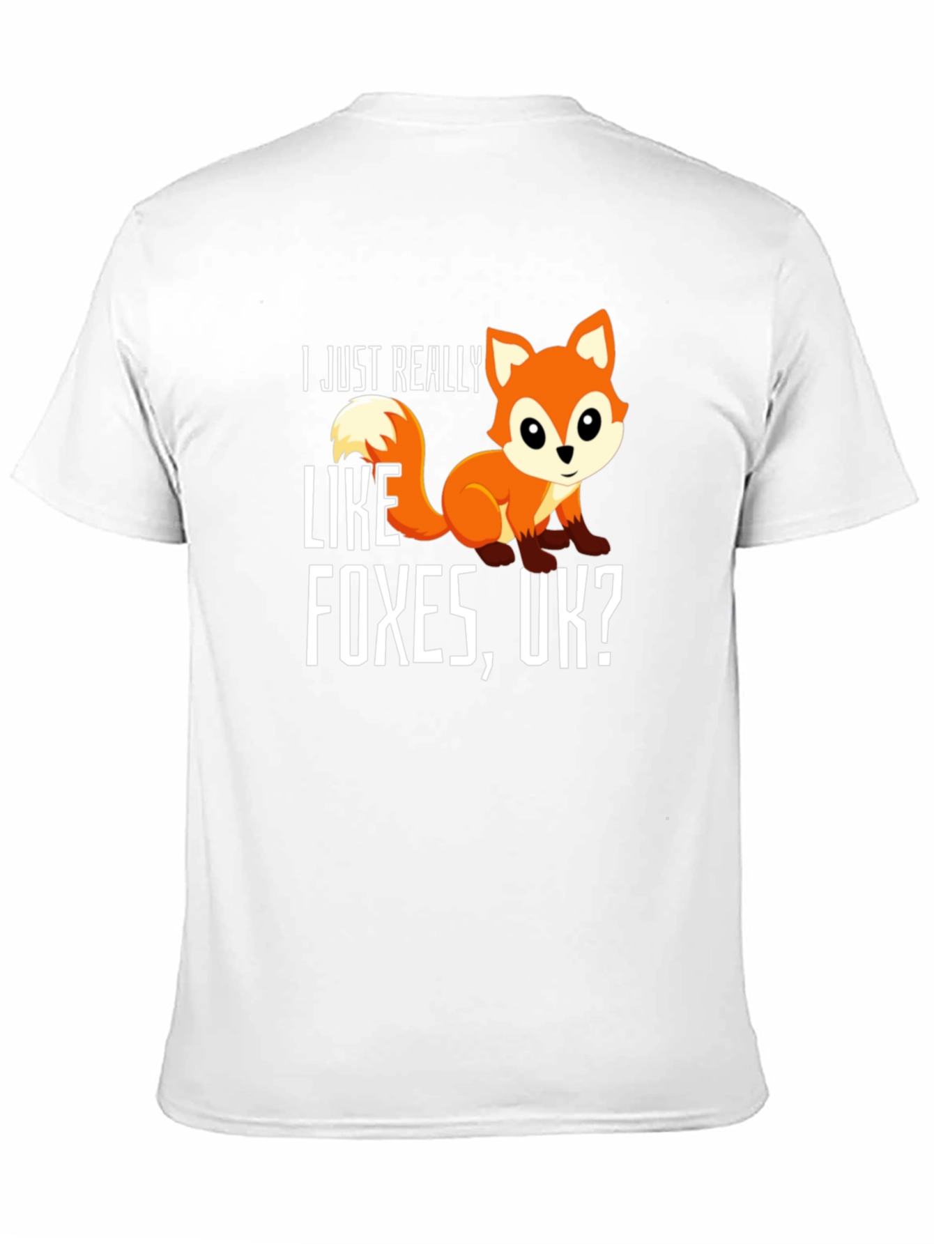 Black I Like Foxes Graphic T-Shirt - Unisex Crew Neck Tee view 11