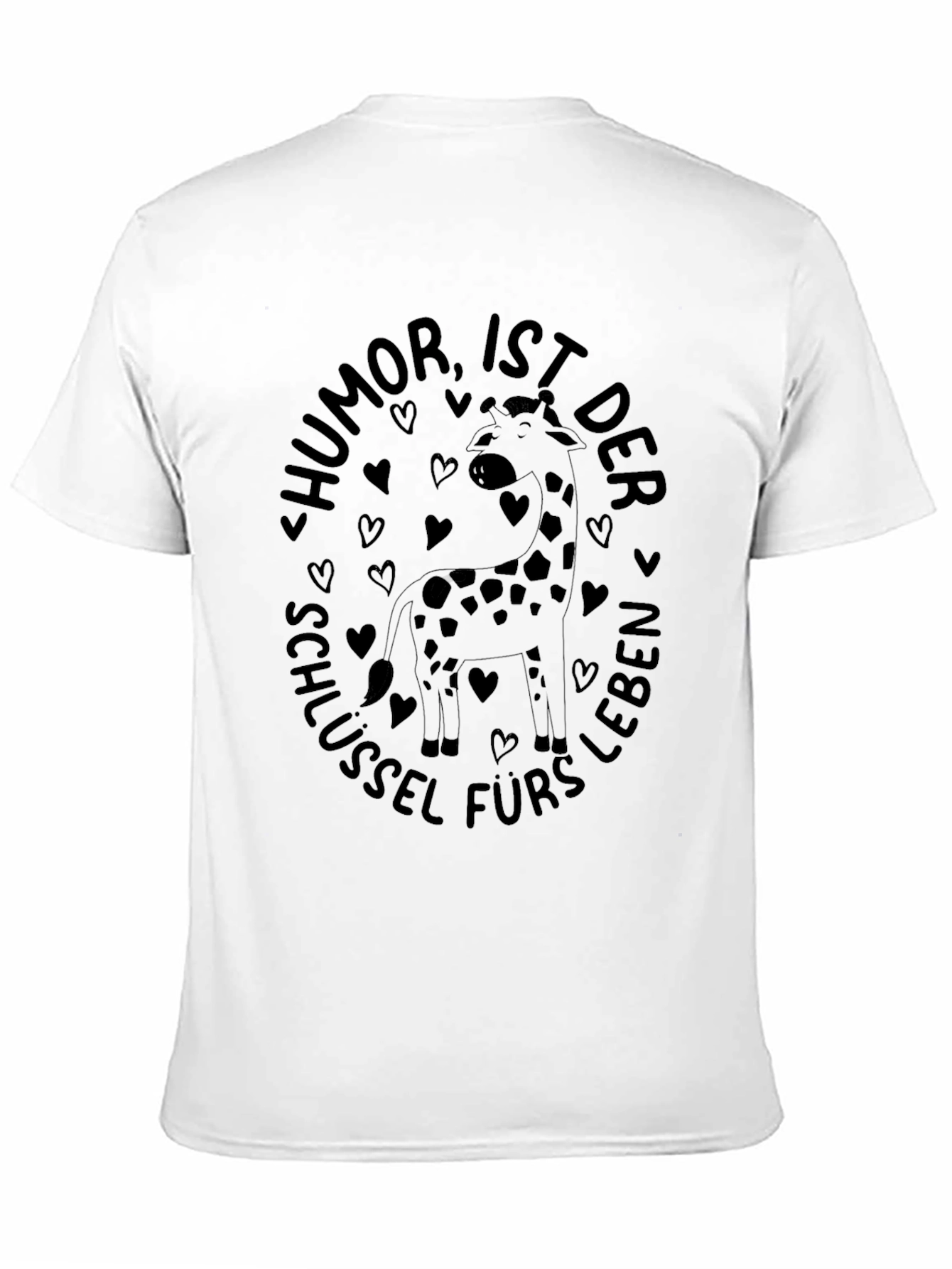 Black Humor Giraffe T-Shirt - Key to Life view 11