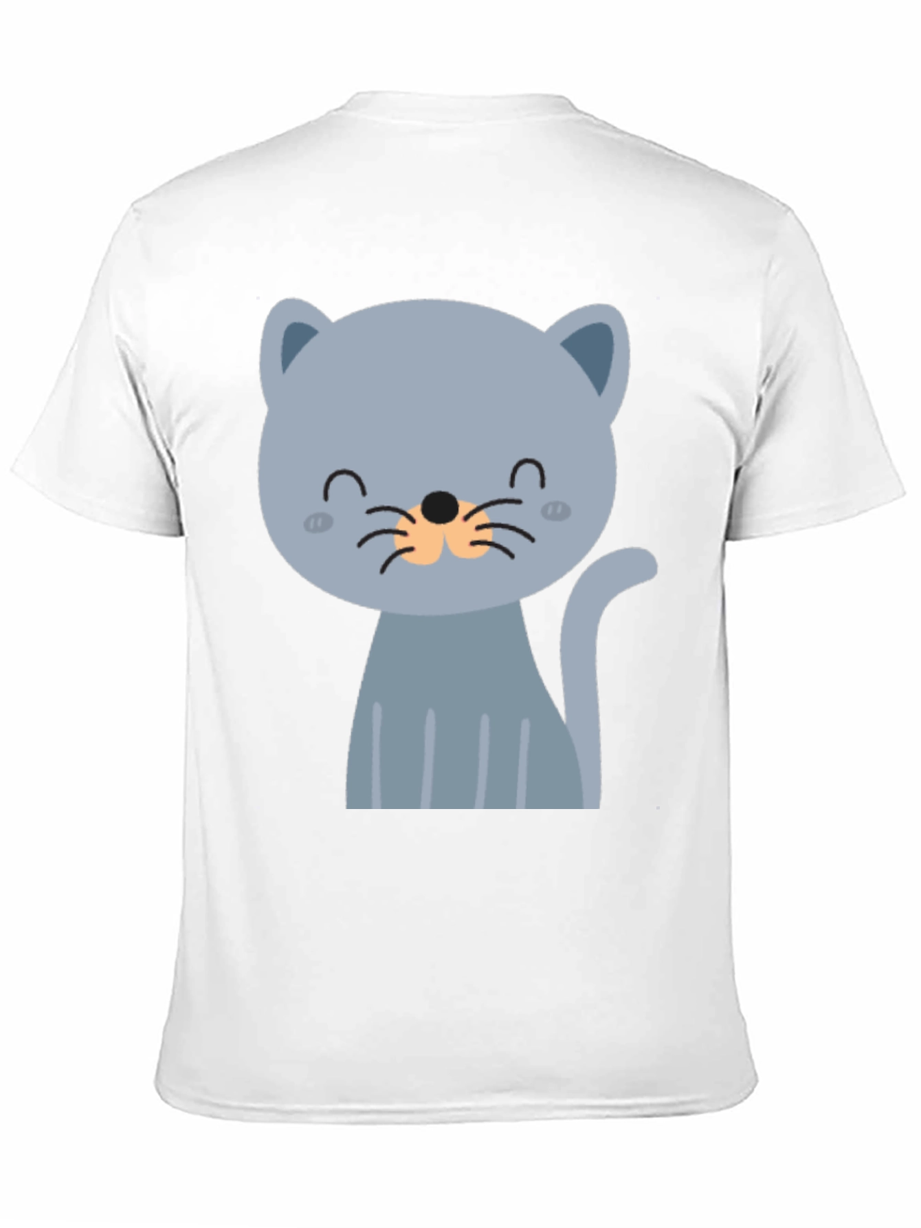 Black Cute Cartoon Cat Graphic T-Shirt view 11