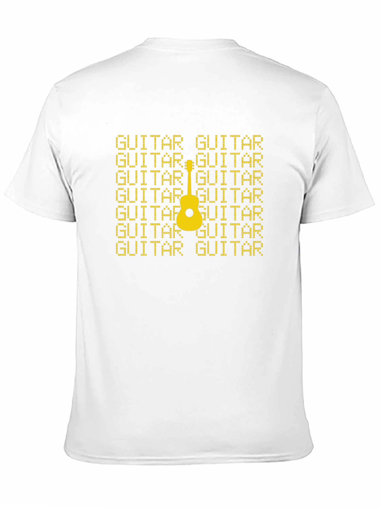 Black Guitar Patterned Graphic T-Shirt view 11