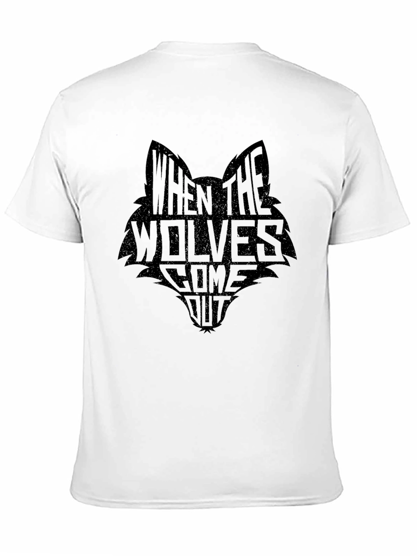 Black When the Wolves Come Out Black T-Shirt view 11