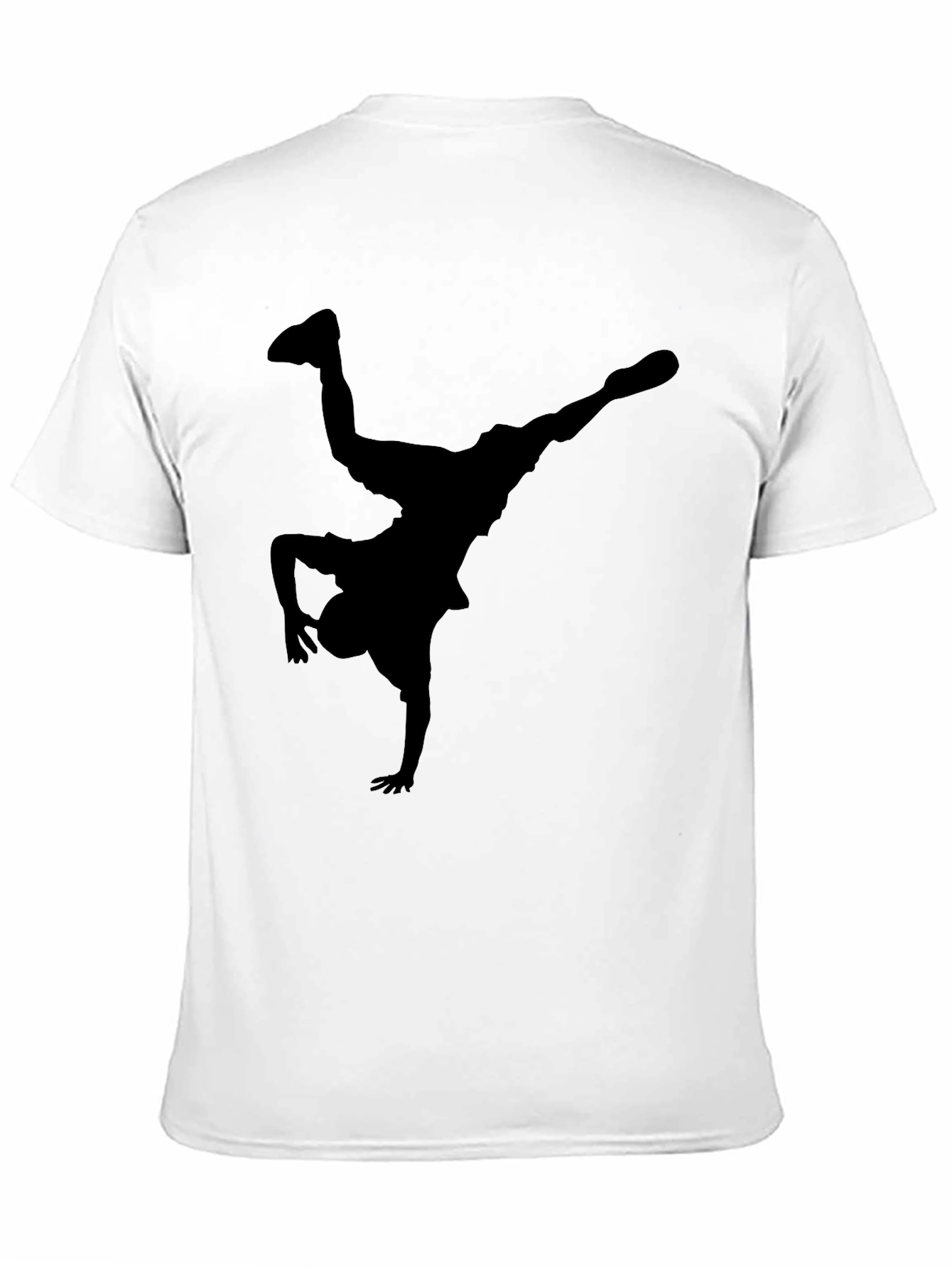 Black Breakdancer Silhouette Graphic Tee - Black view 11
