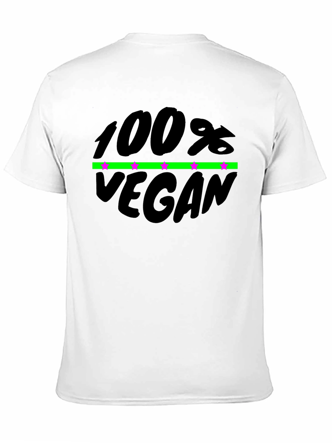 Black 100% Vegan Graphic T-Shirt - Black view 11