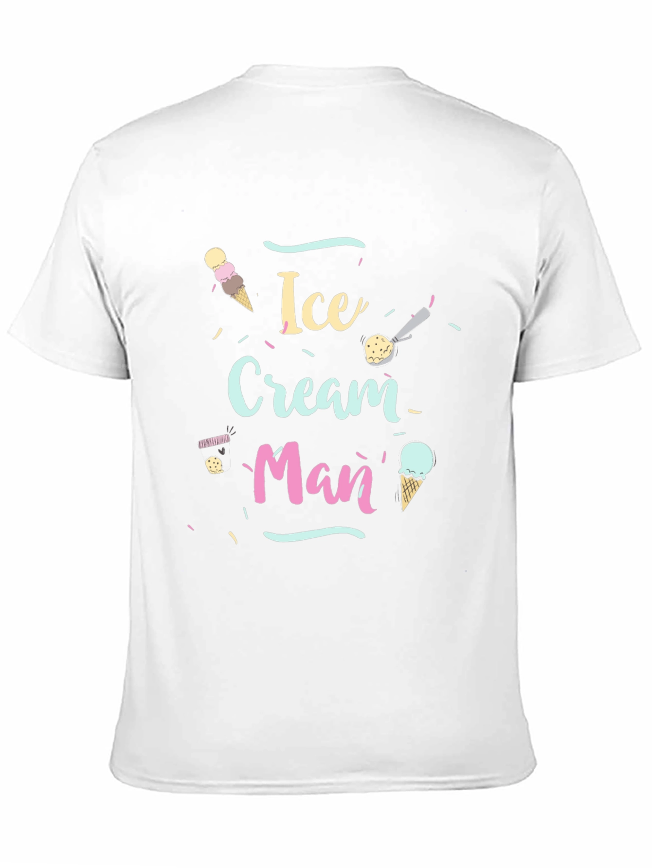 Black Ice Cream Man Graphic Tee - Quirky & Fun T-Shirt view 11