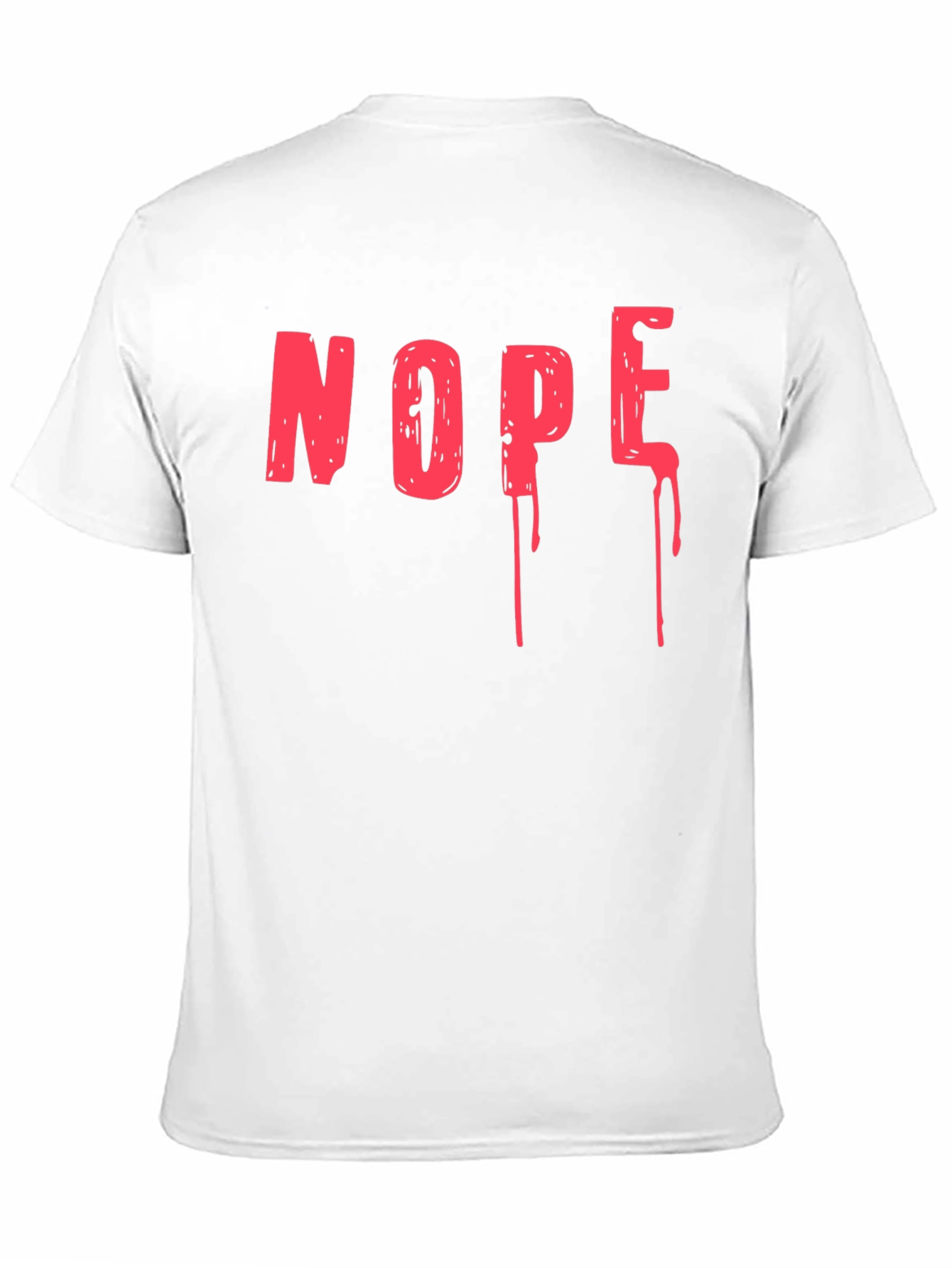 Black Nope Drip Graphic Tee - Black Cotton T-Shirt view 11