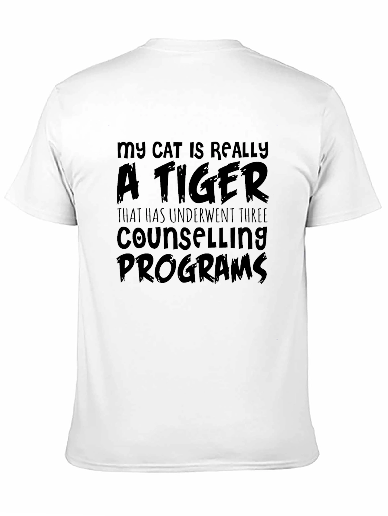 Black My Cat Is Really A Tiger T-Shirt view 11