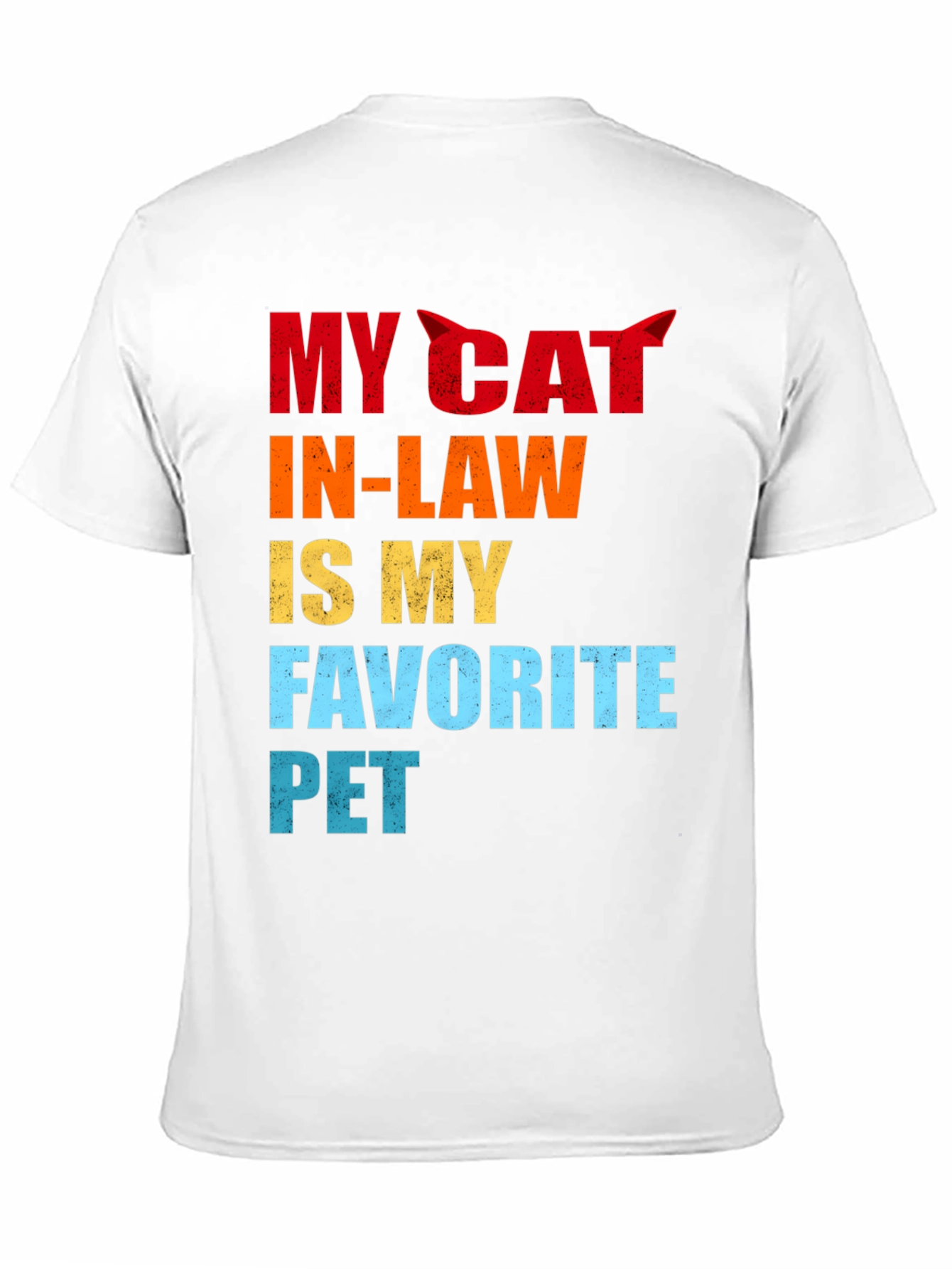 Black My Cat In-Law Favorite Pet Graphic T-Shirt view 11