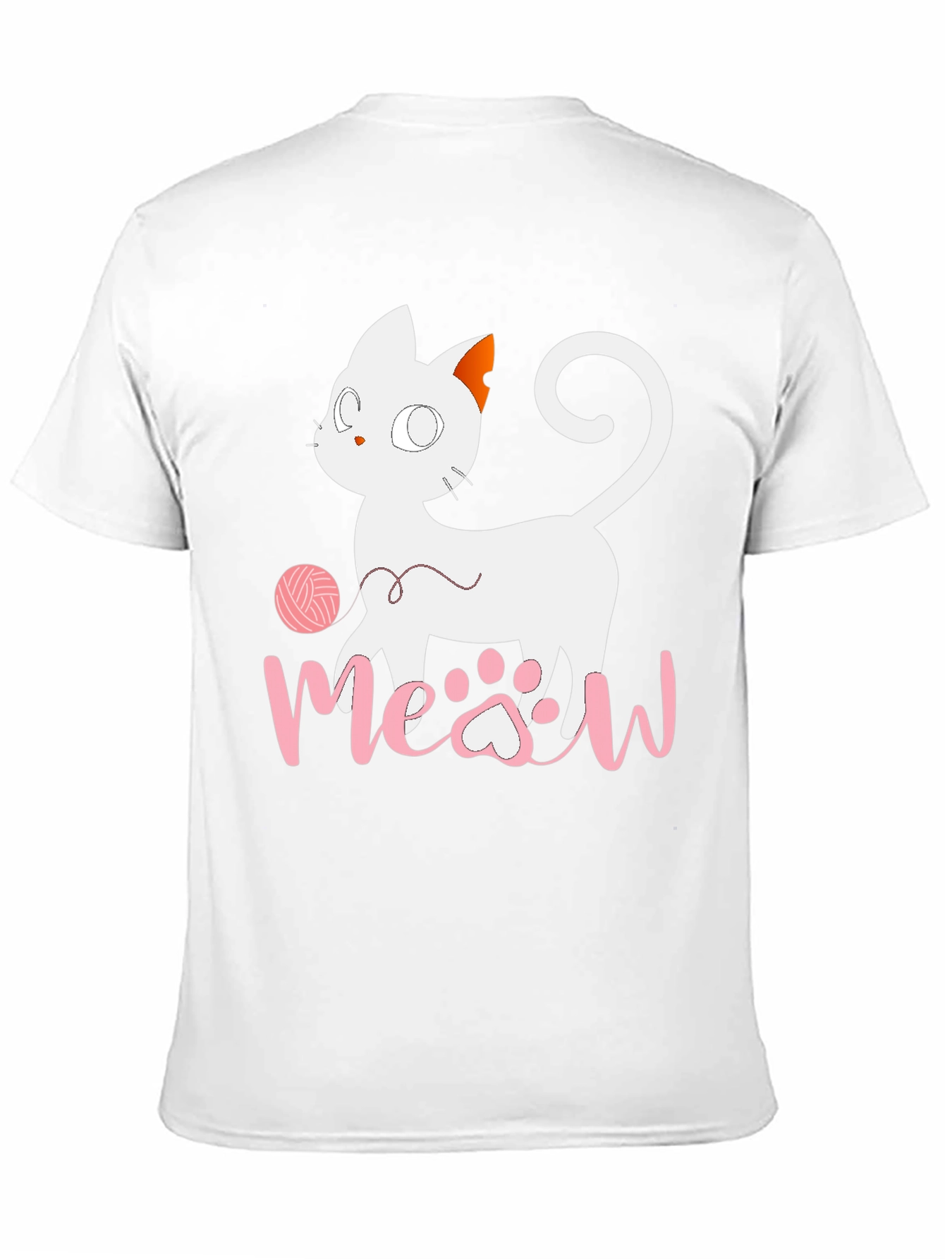 Black Cute Cat Meow T-Shirt - Fun Graphic Tee view 11