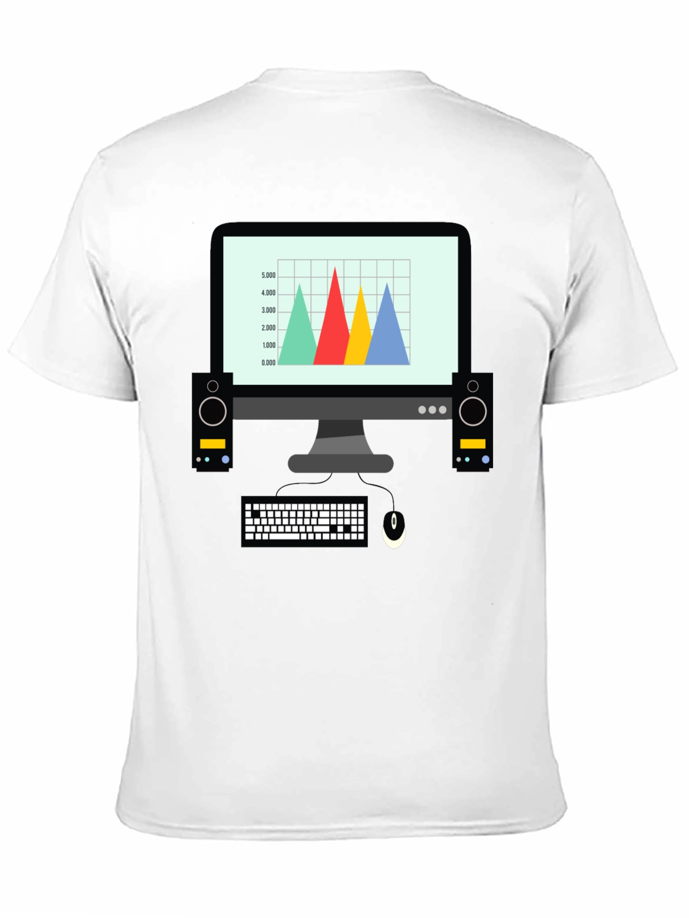 Black Computer Graphic Tee - Funny Tech Geek T-Shirt view 11