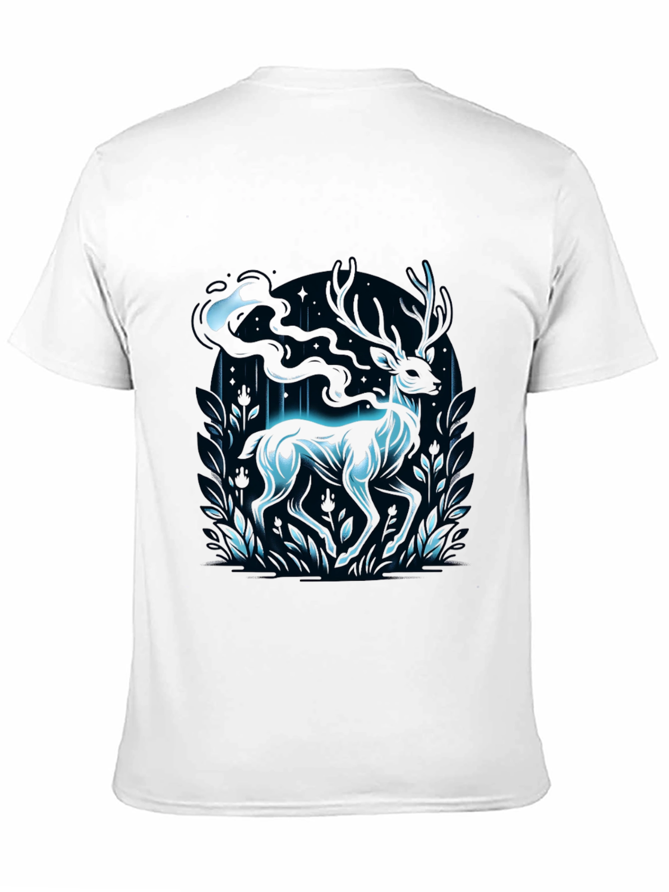 Black Mystic Deer Graphic T-Shirt - Black view 11