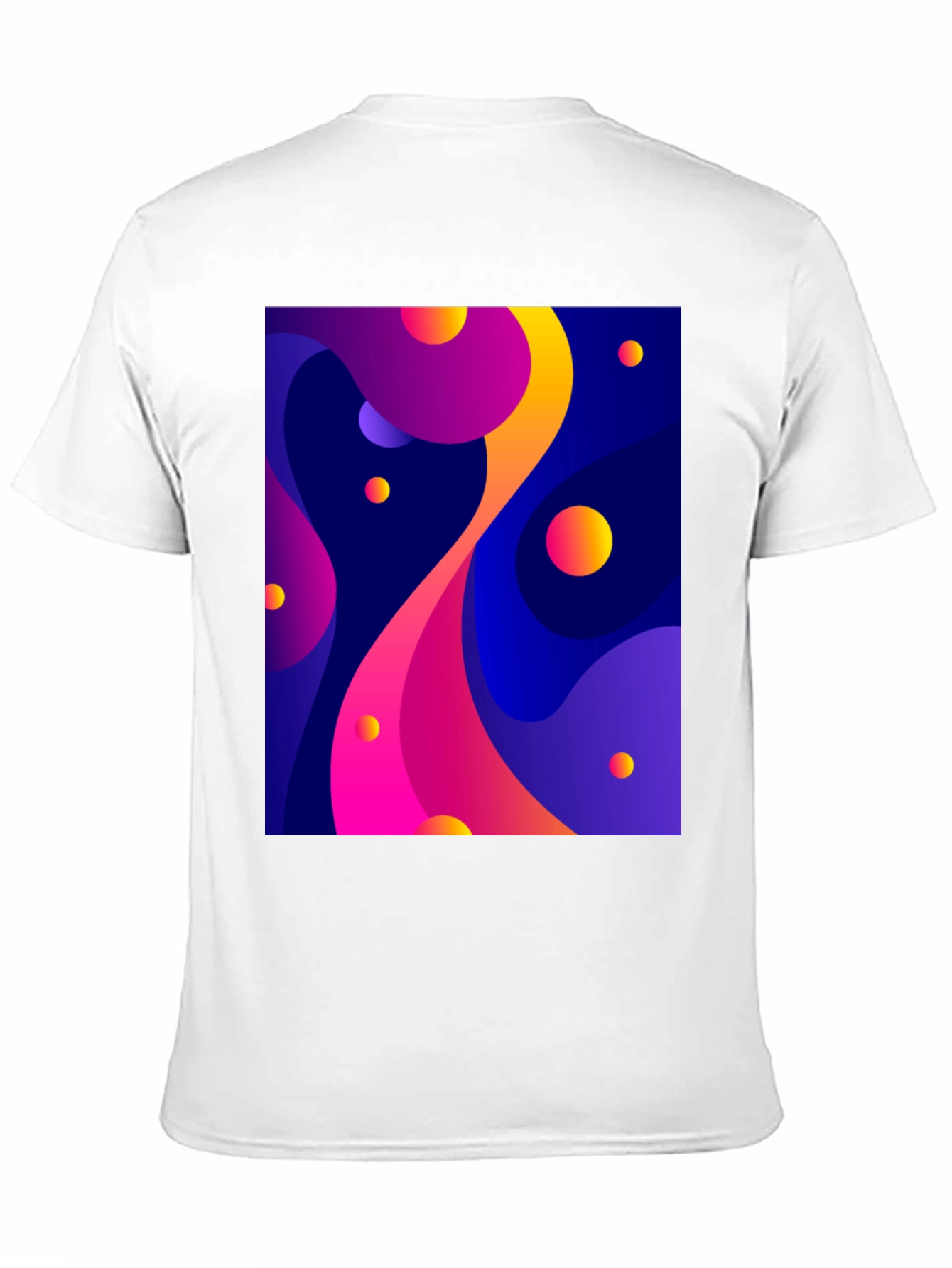 Black Abstract Art Black T-Shirt view 11