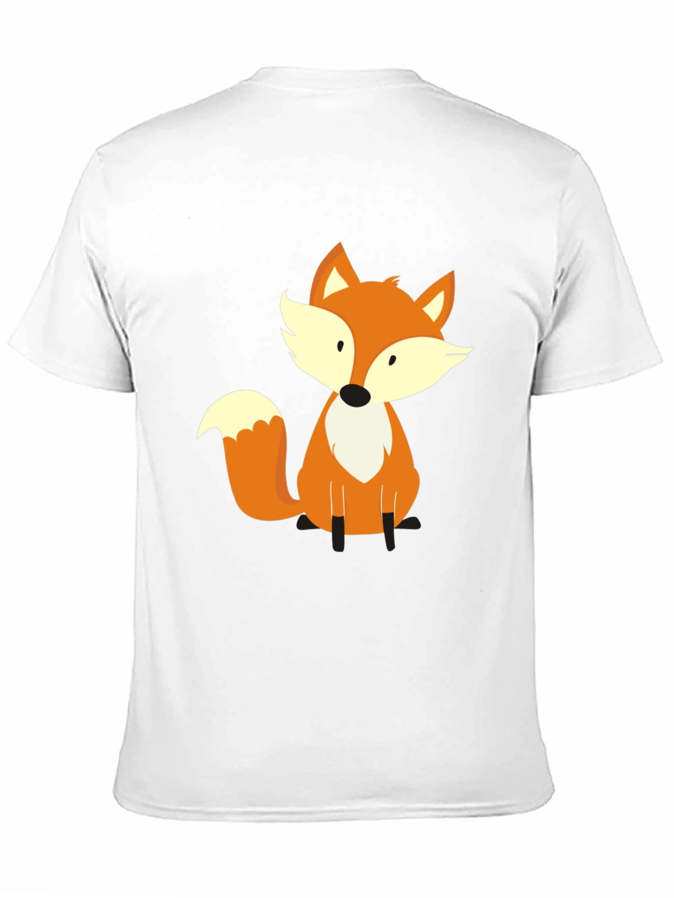 Black Cute Fox Graphic Tee - Soft Black T-Shirt view 11
