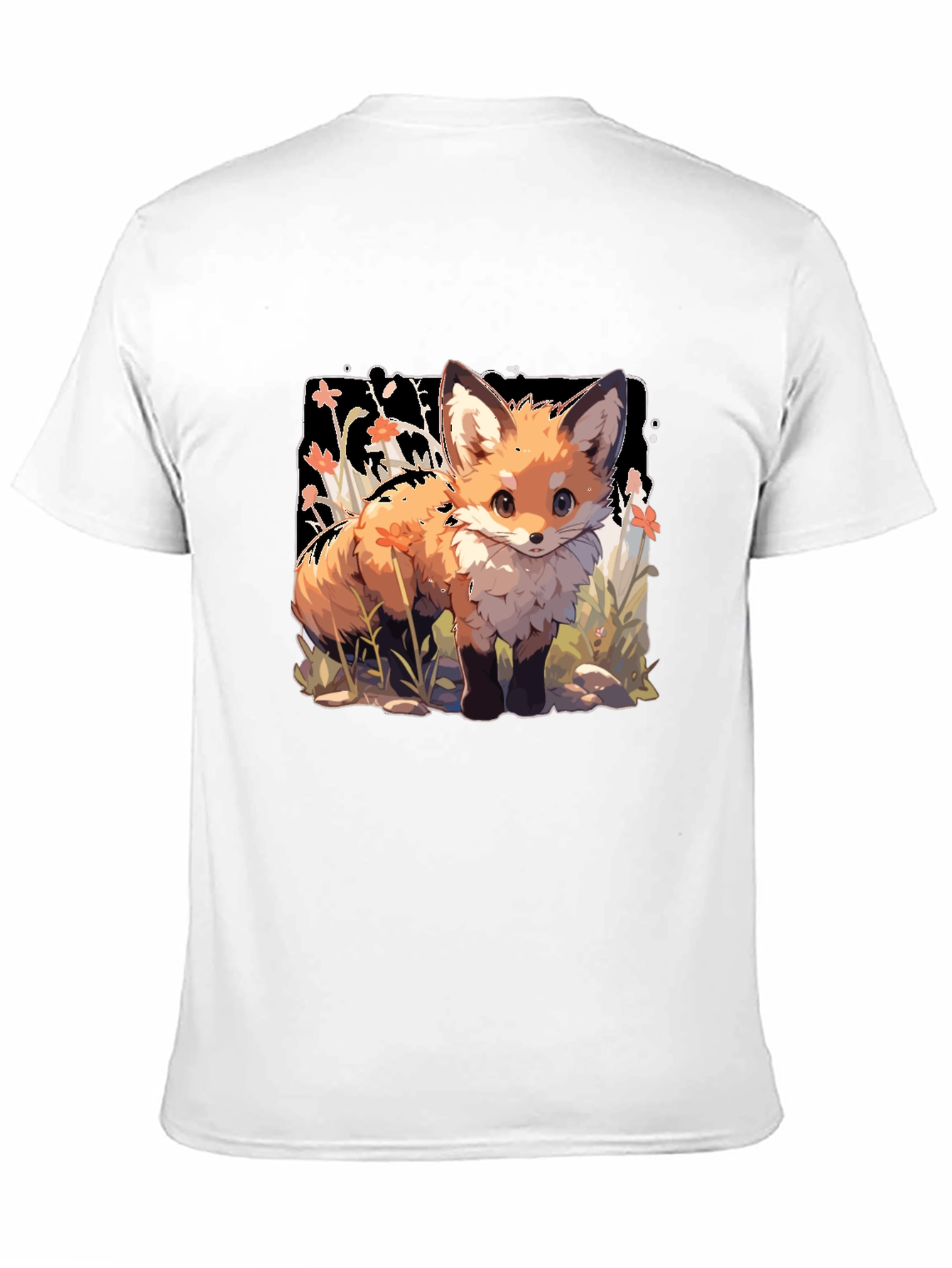 Black Cute Fox Graphic Tee - Stylish Animal Lover Shirt view 11