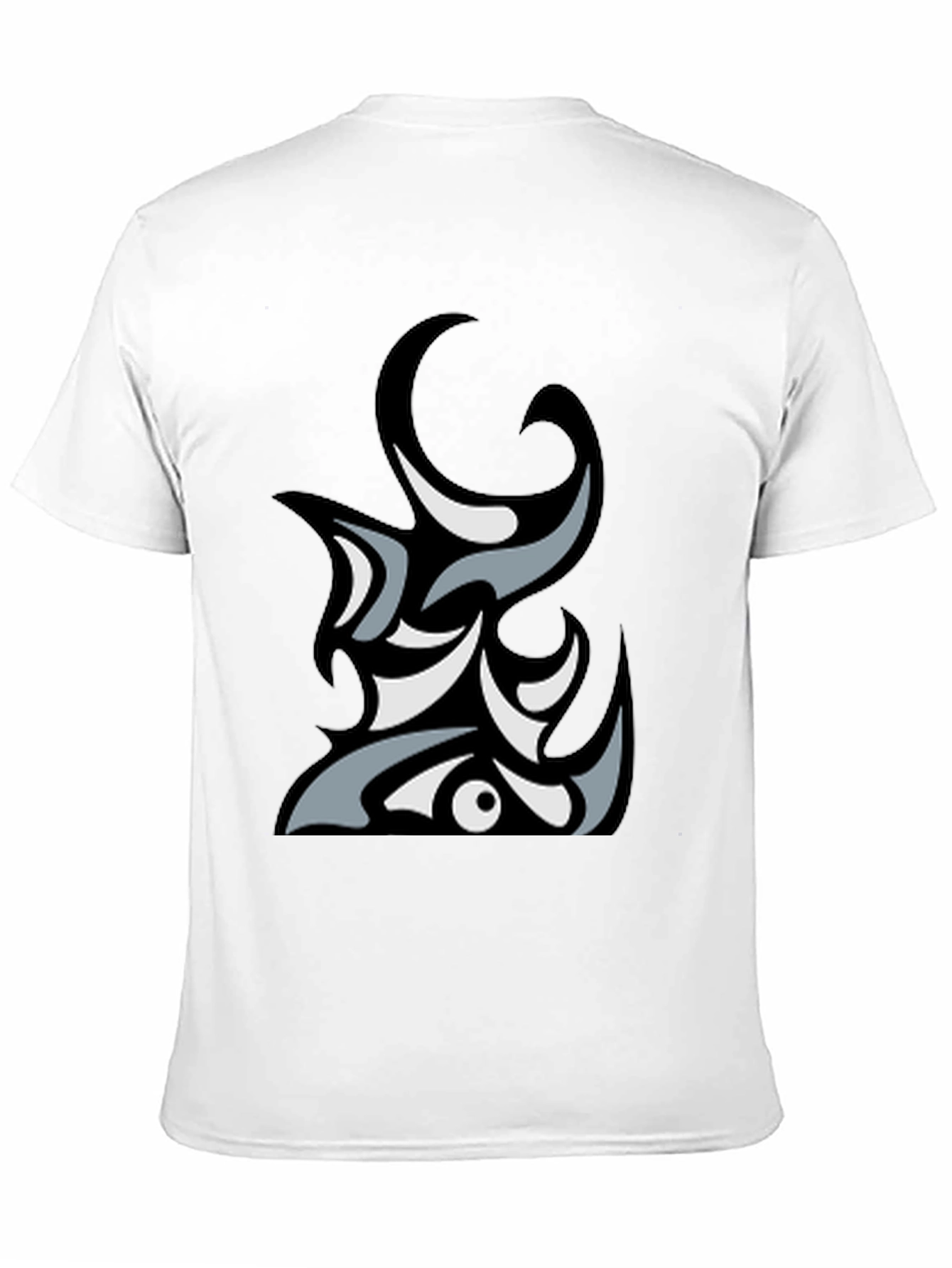 Black Abstract Tribal Graphic Black T-Shirt view 11