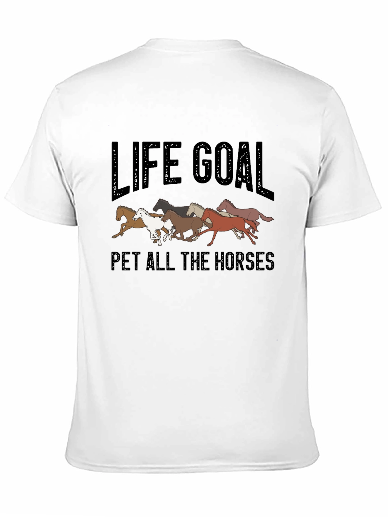 Black Life Goal Pet All The Horses Graphic T-Shirt view 11