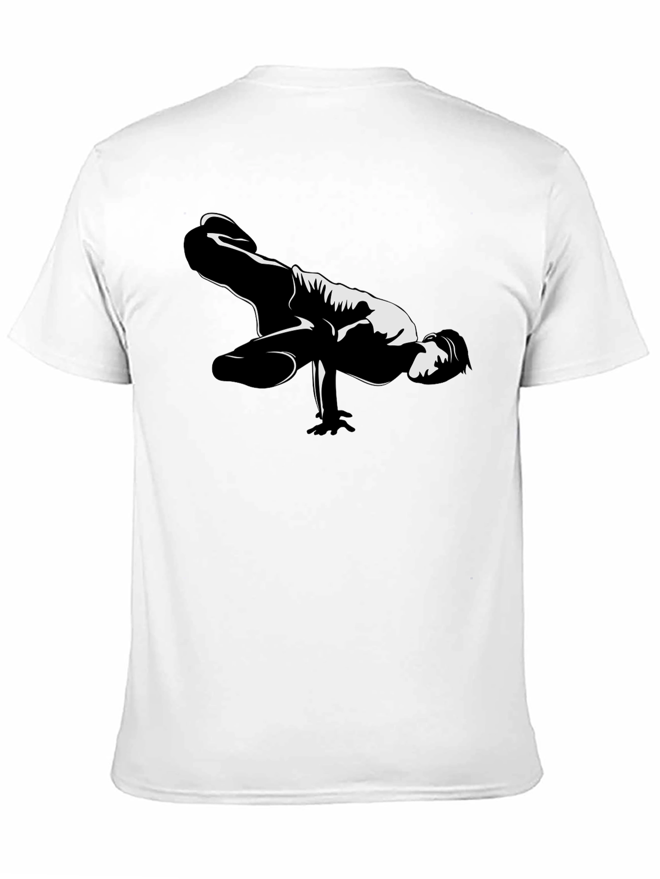 Black Cool Breakdance Pose Graphic T-Shirt - Black view 11
