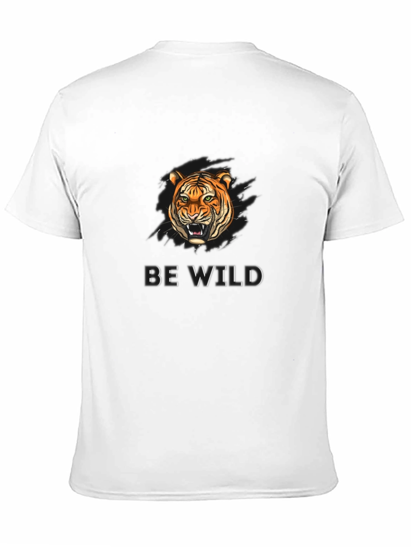 Black Be Wild Tiger Graphic Black T-Shirt view 11