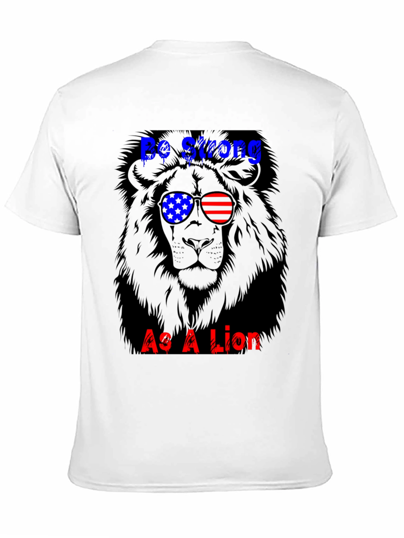Black Be Strong Lion Graphic Tee view 11