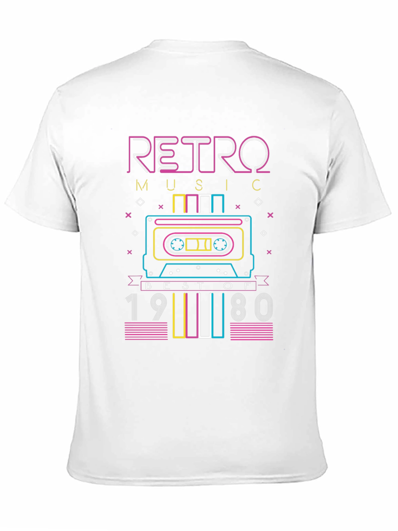 Black Retro Music Best of 1980s Cassette T-Shirt view 11