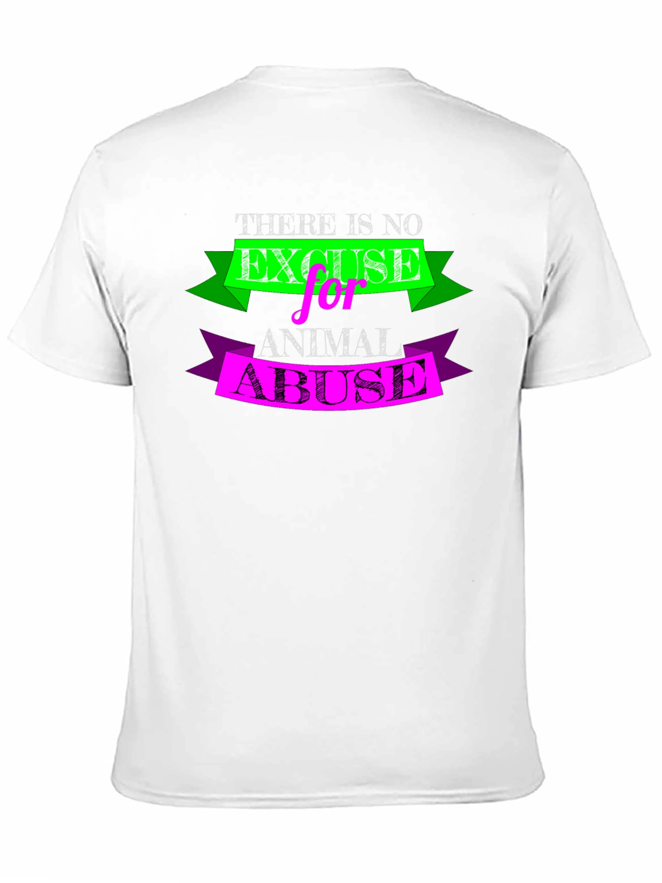 Black Animal Abuse Awareness Black T-Shirt view 11