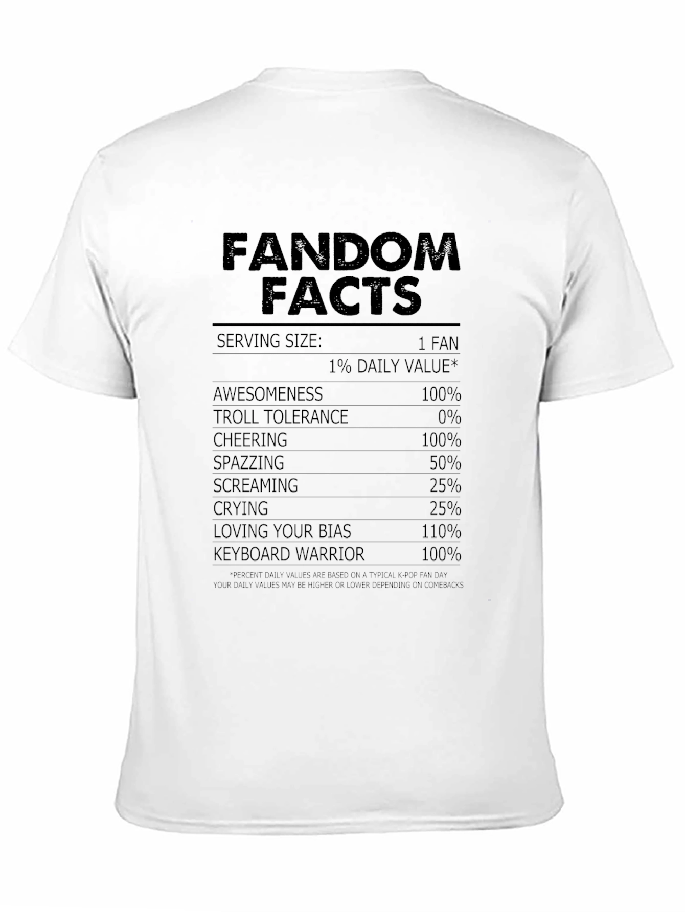 Black Fandom Facts T-Shirt view 11