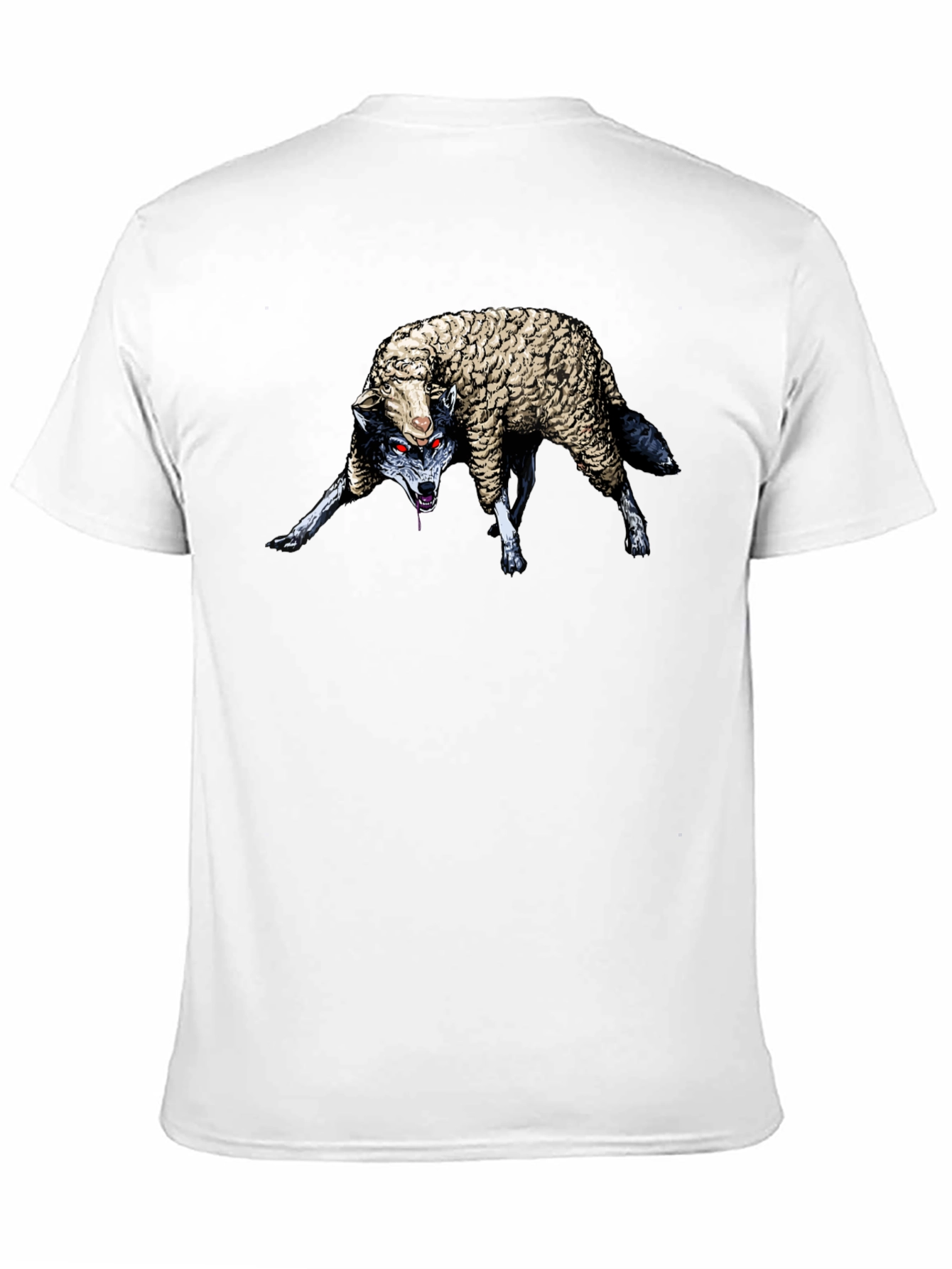 Black Wolf in Sheep's Clothing Graphic T-Shirt view 11